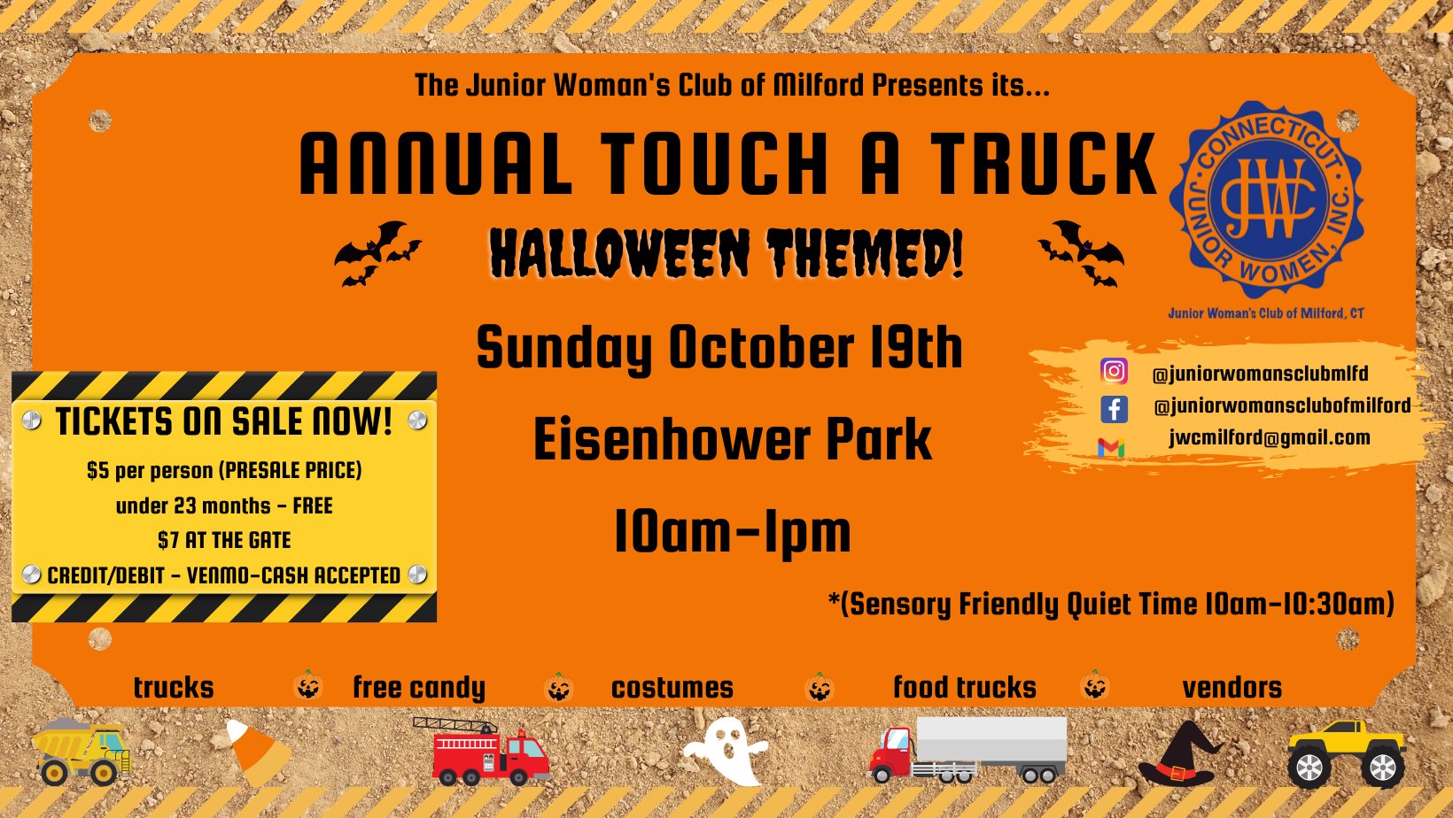 JWC of Milford's Touch a Truck - Halloween Event 🎃 👻 🍭