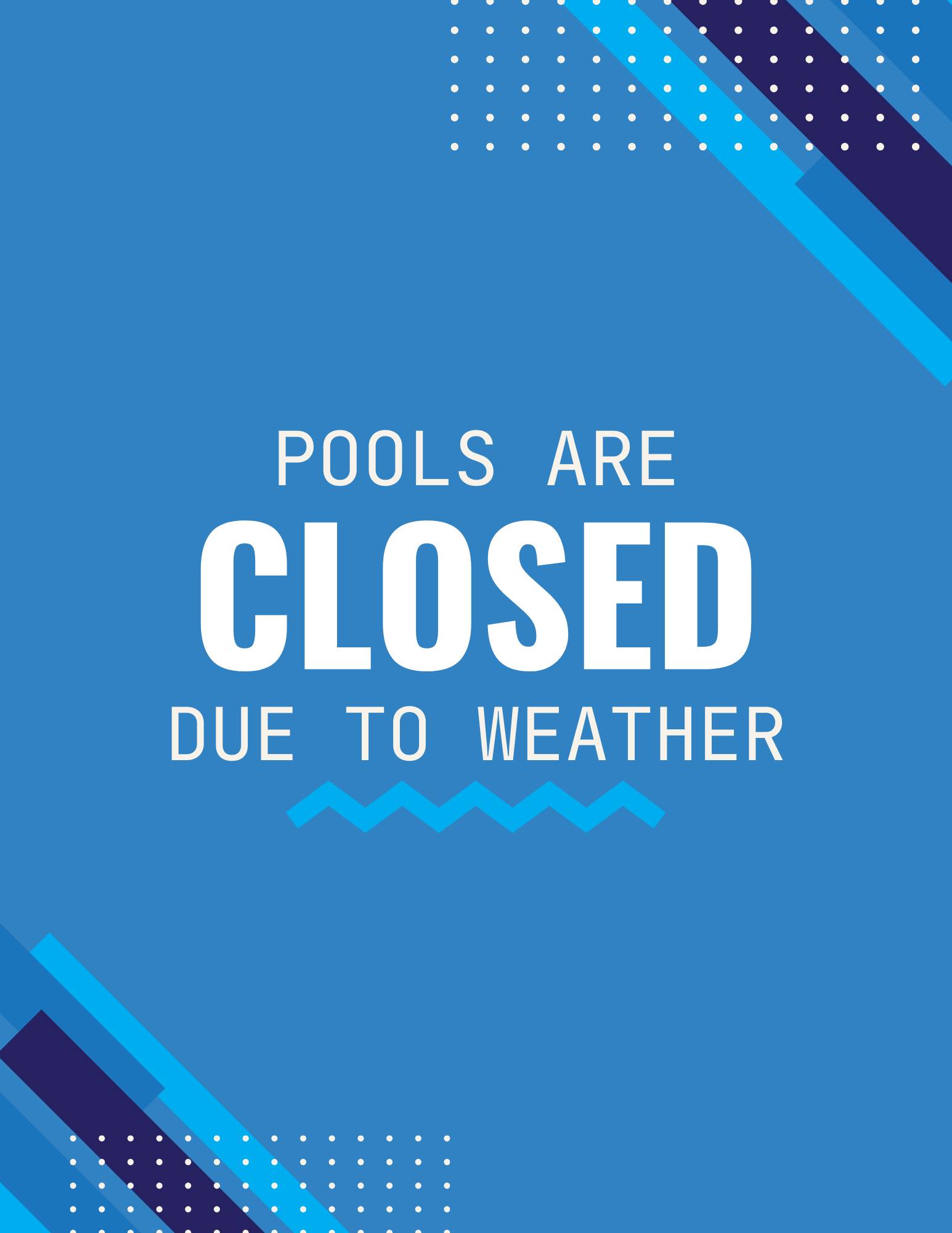 Aquia - 🌧️ Pool Closure Alert 🌧️ Due to inclement weather, the pools ...