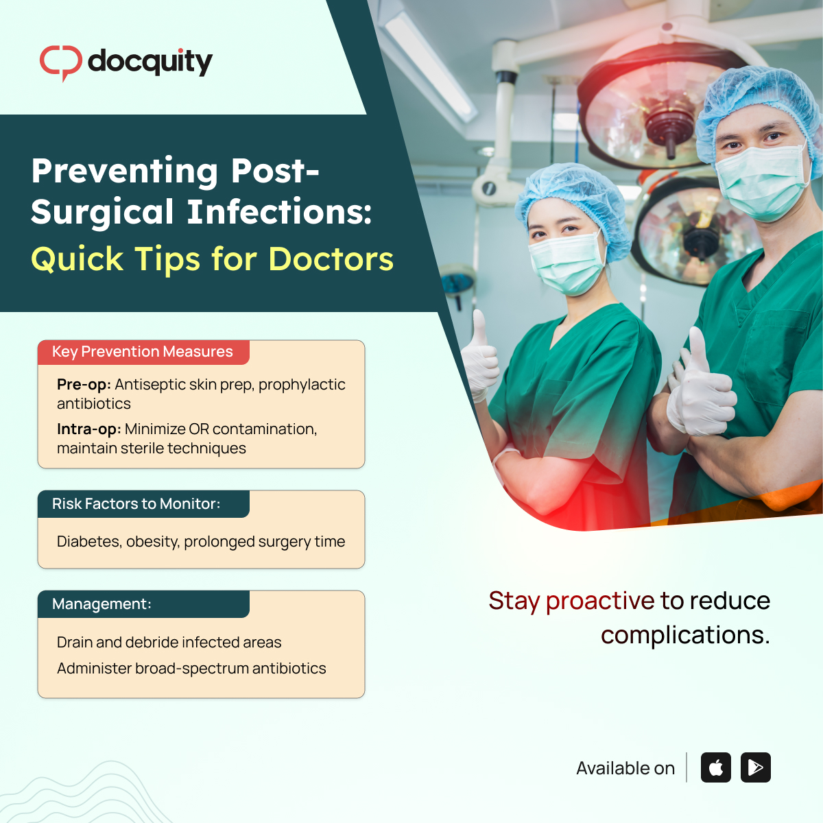 Preventing post-surgical infections... - Docquity Malaysia | Facebook