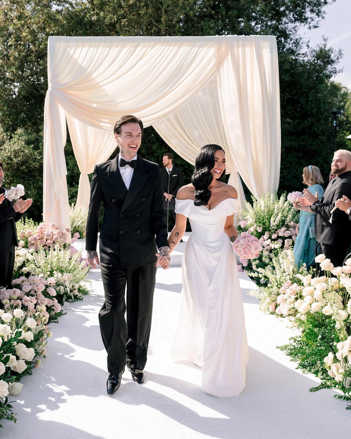 Demi Lovato in stunning Vivienne Westwood wedding dress