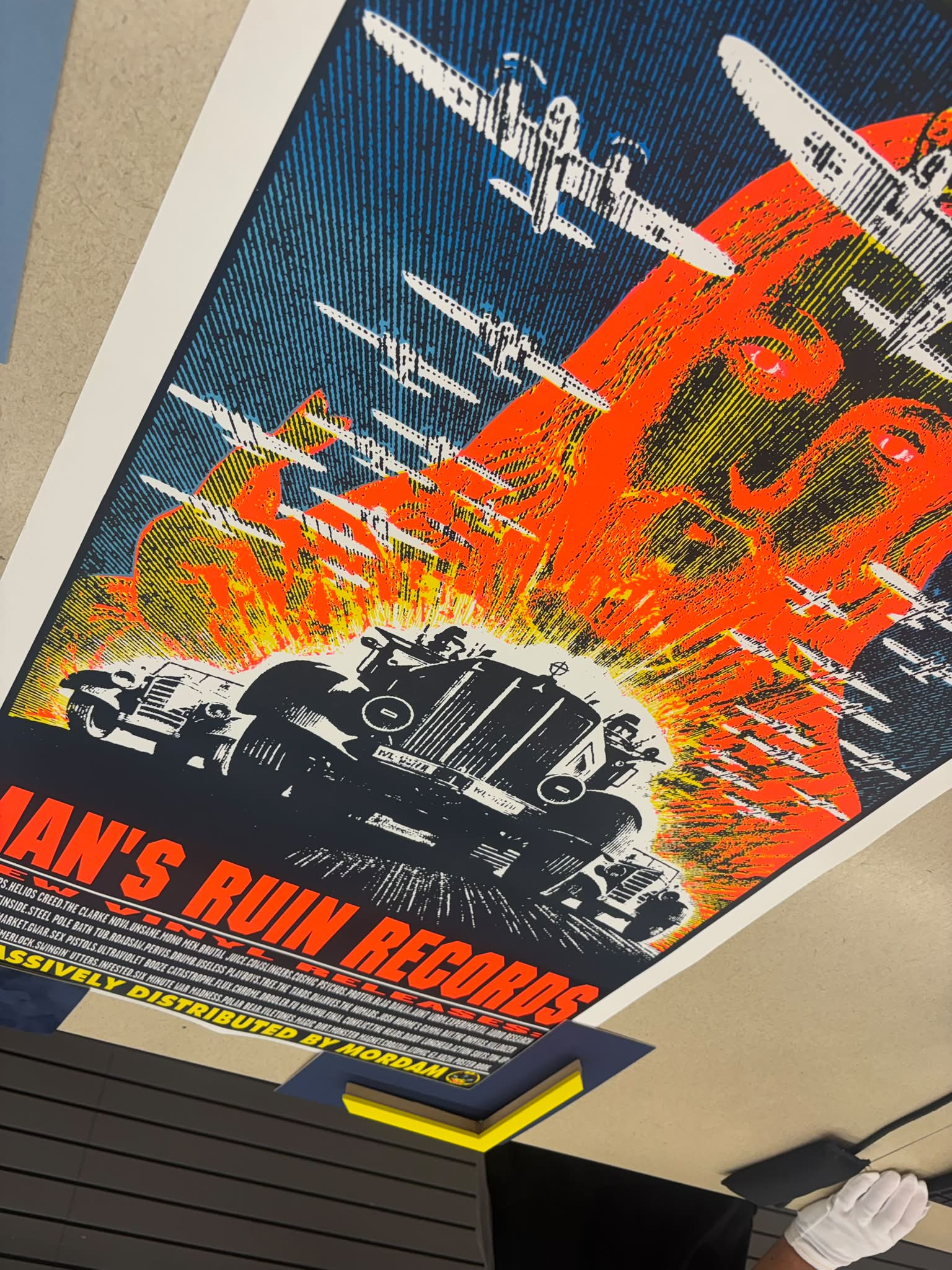 Josh Homme's Man's Ruin poster signed by Frank Kozik