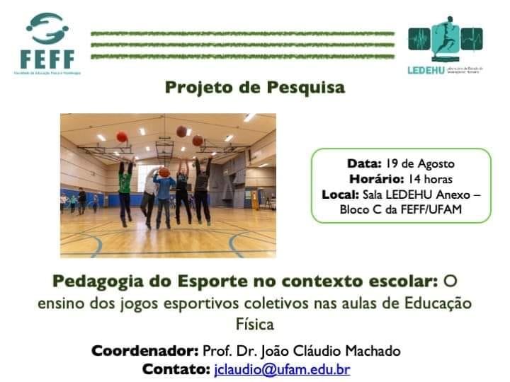Educação Física - Amazonas - Venha participar do Projeto de Pesquisa ...