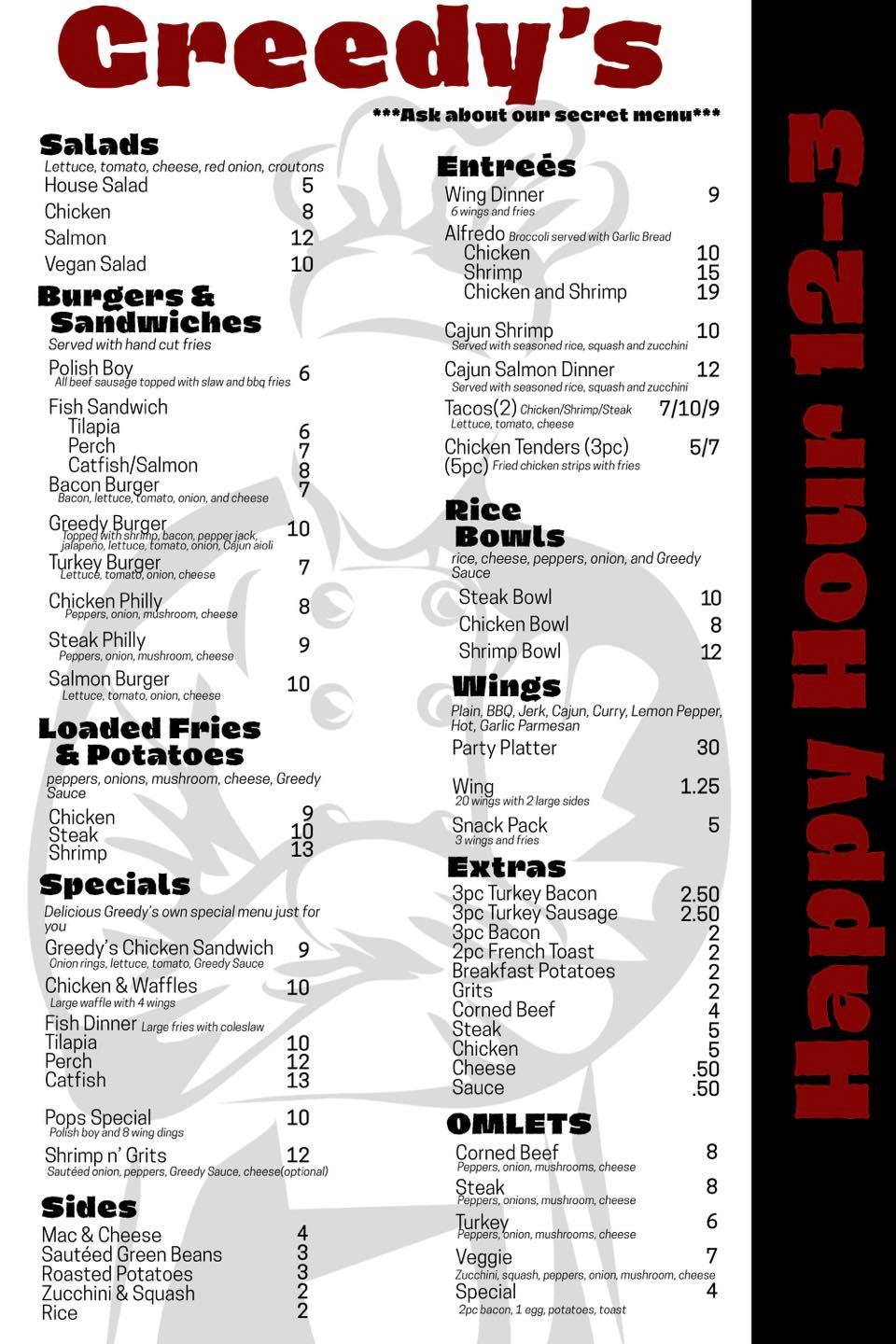 Greedy's - Have you seen our new menu? Now officially... | Facebook