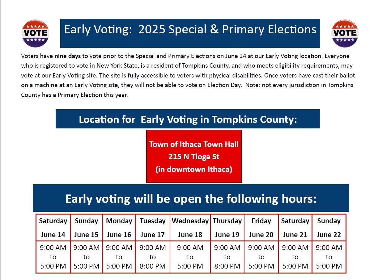 On June 24, 2025,... - Tompkins County Board of Elections | Facebook