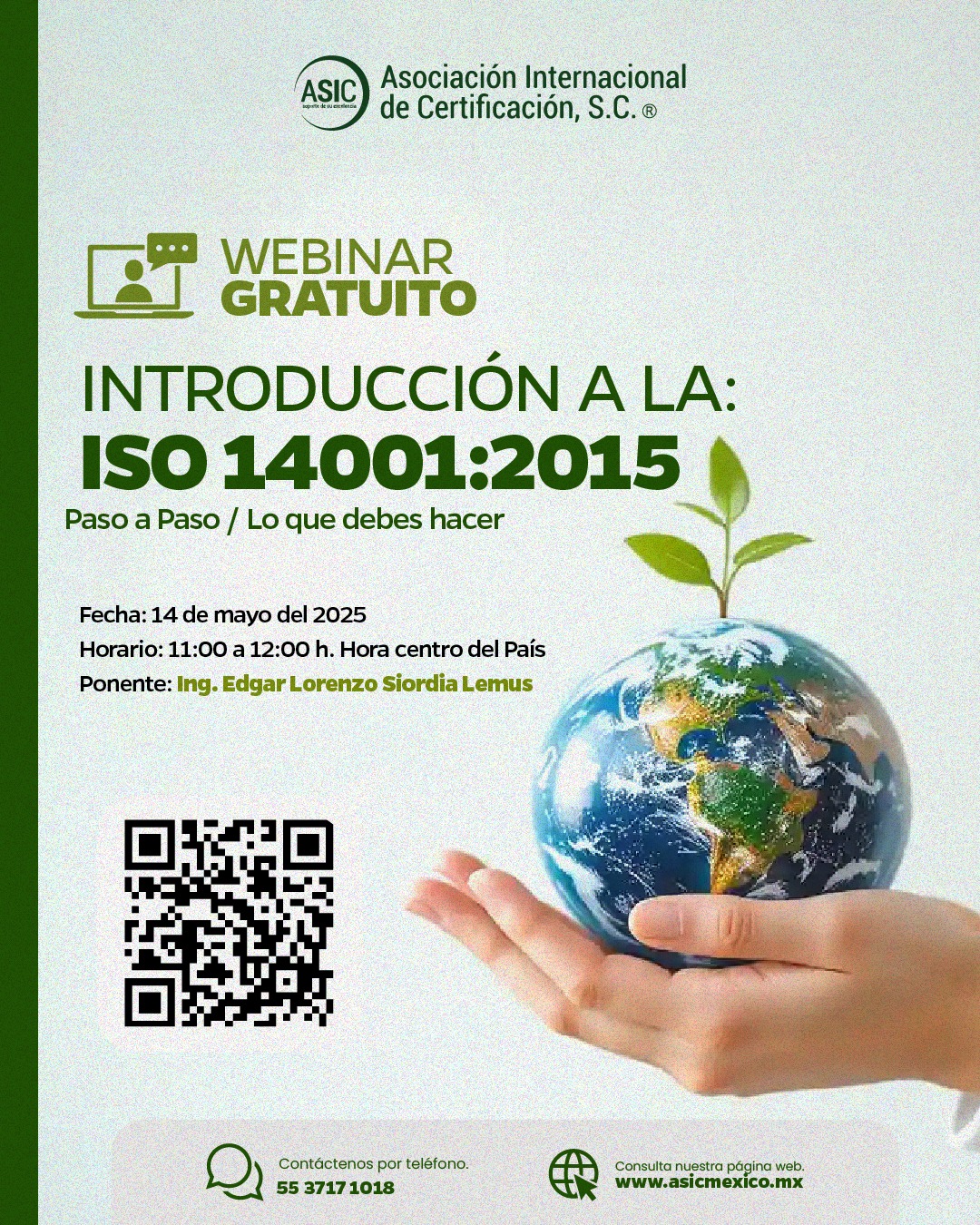 ASIC México - 🌿 WEBINAR GRATUITO Introducción a la ISO... | Facebook