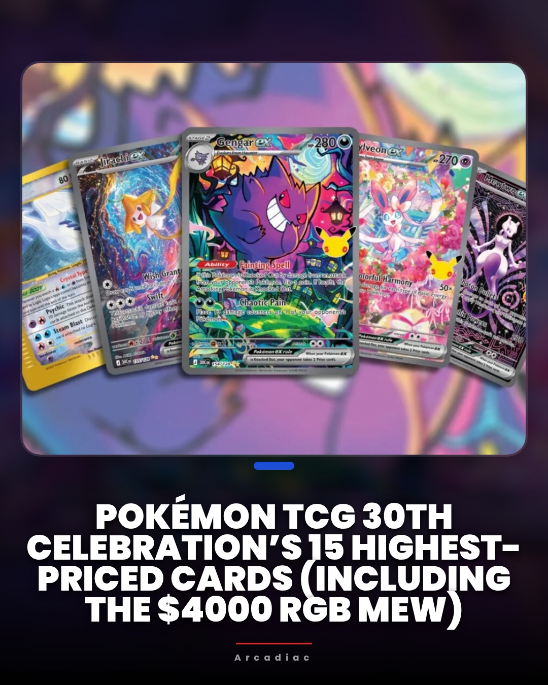 Pokémon TCG 30th Celebration's highest-priced cards, including