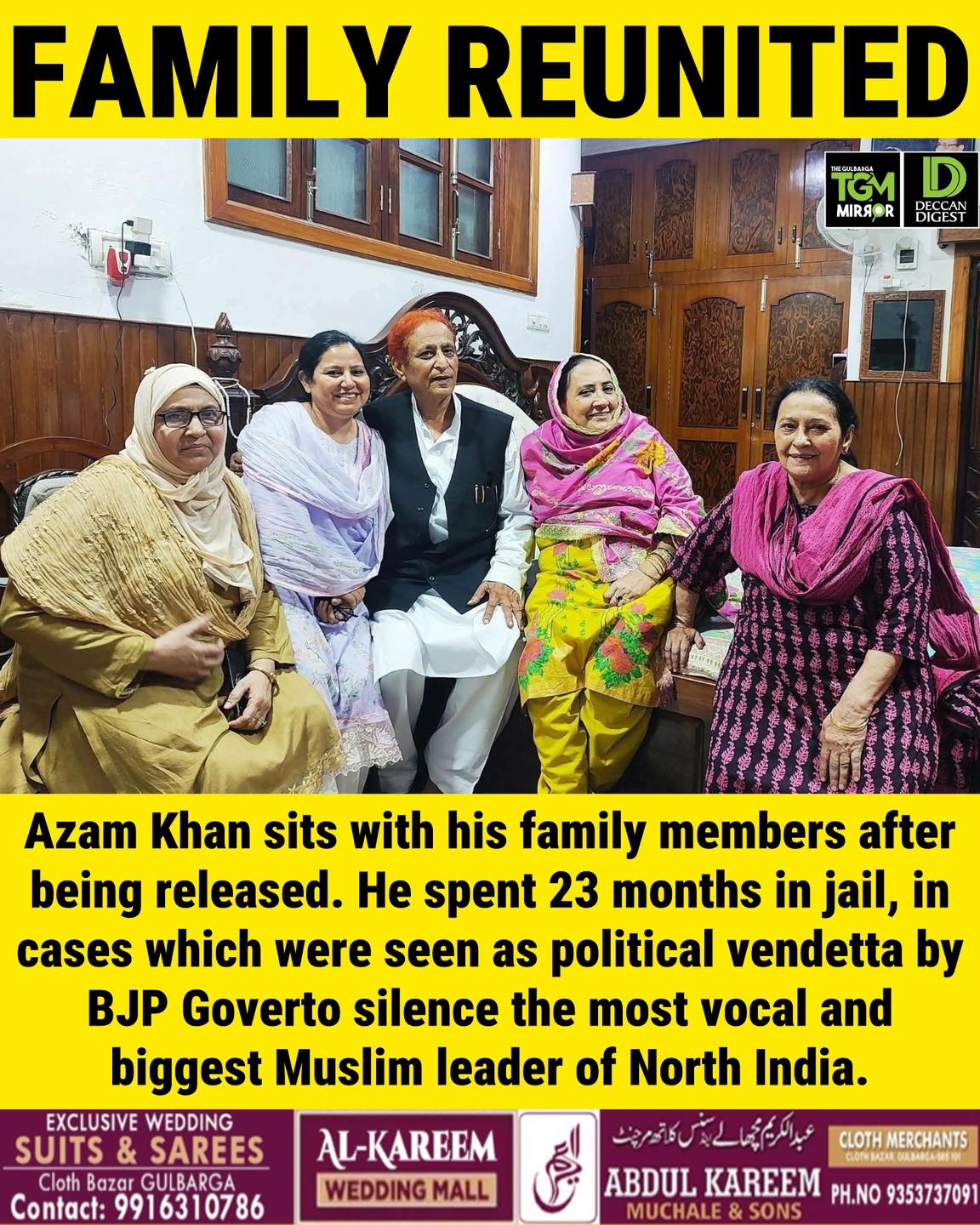 DeccanDigest - Azam Khan sits with his family members... | Facebook