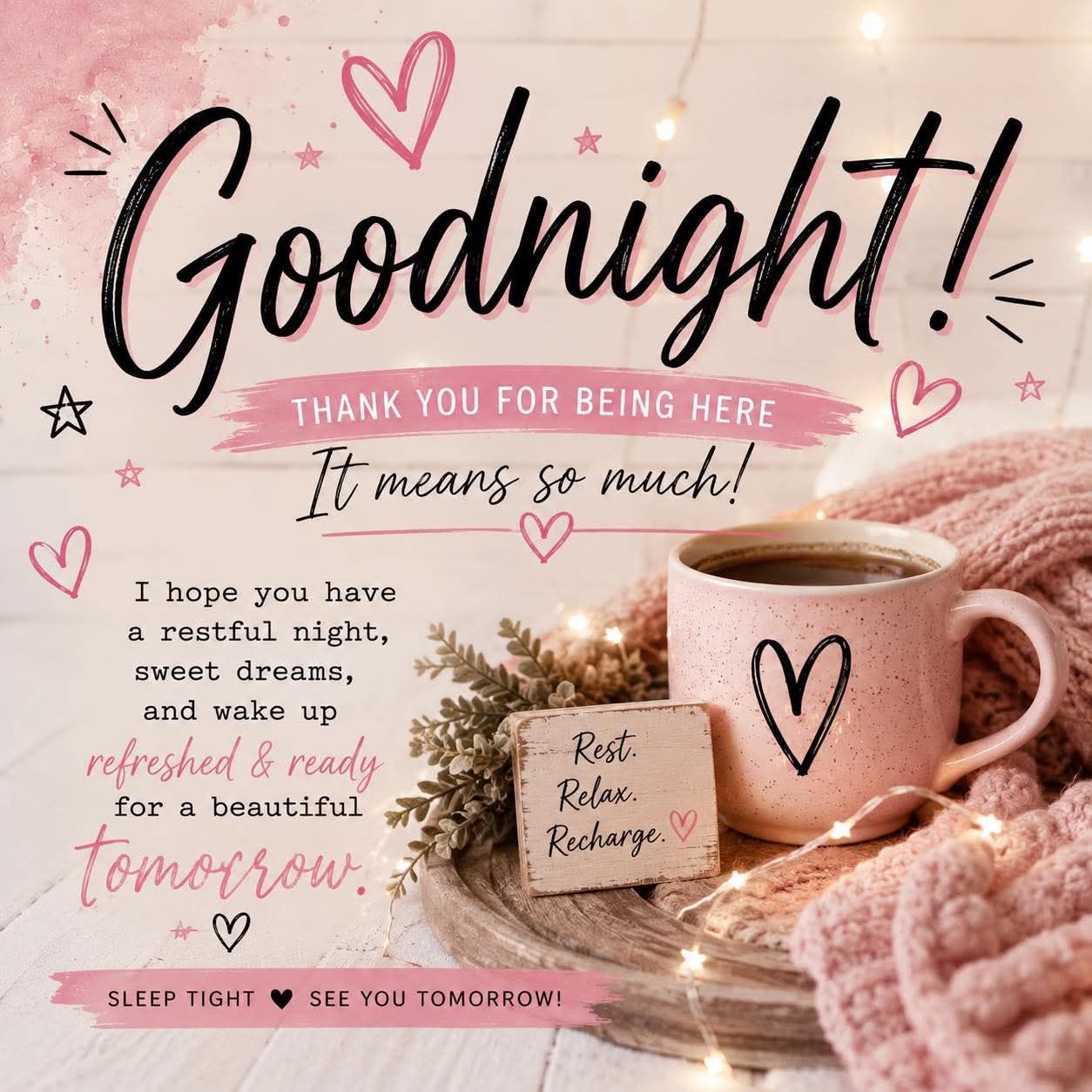 Goodnight peeps! Hope you all had a great day! How was your day