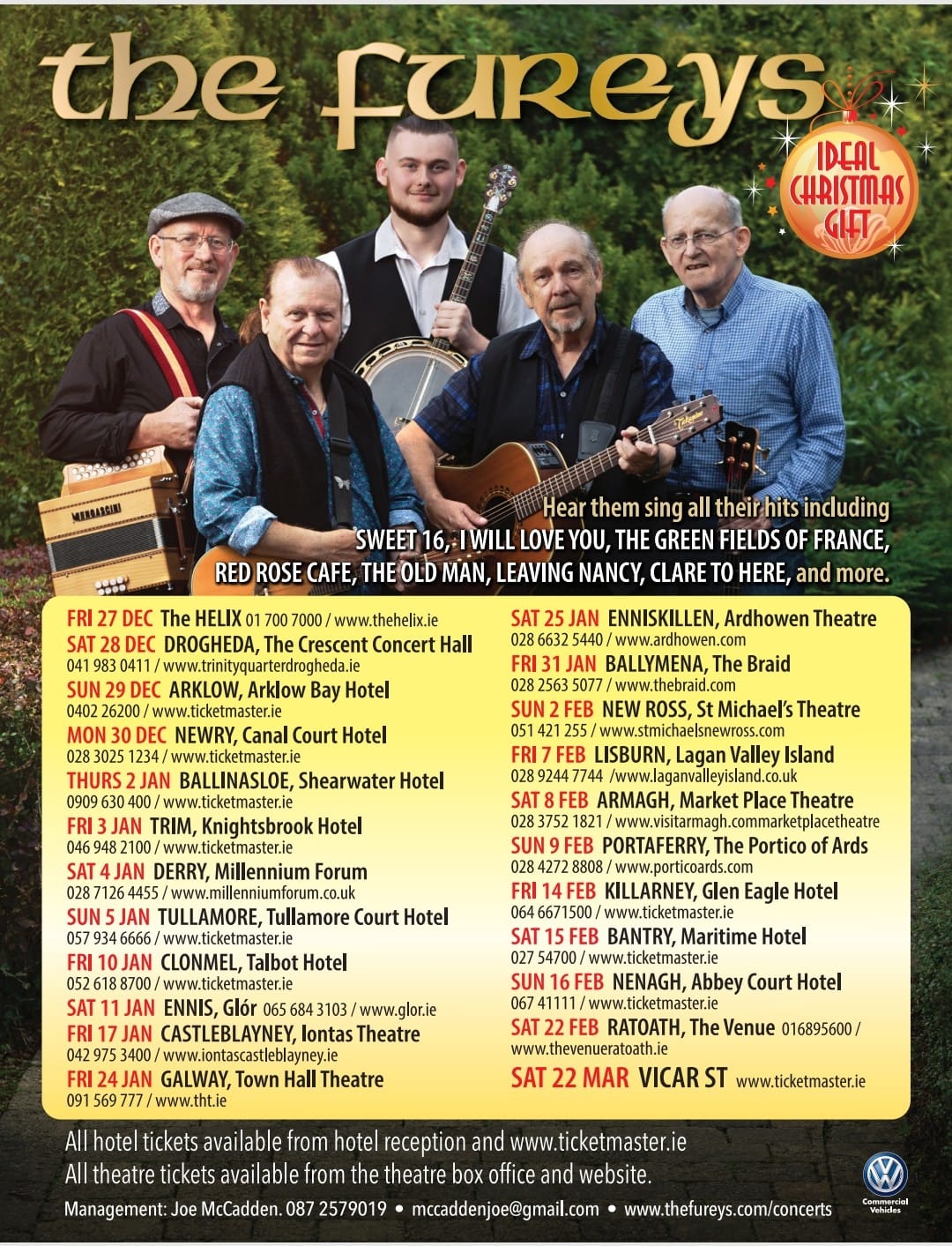 The Fureys - We are down to the final two nights of our Benelux tour ...