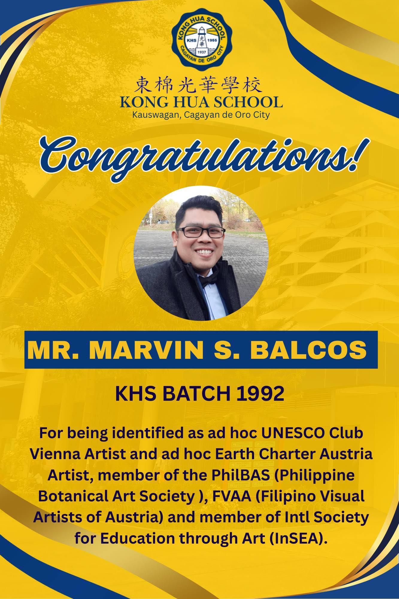Kong - Marvin S. Balcos of KHS Batch '92 is a Filipino self-taught ...