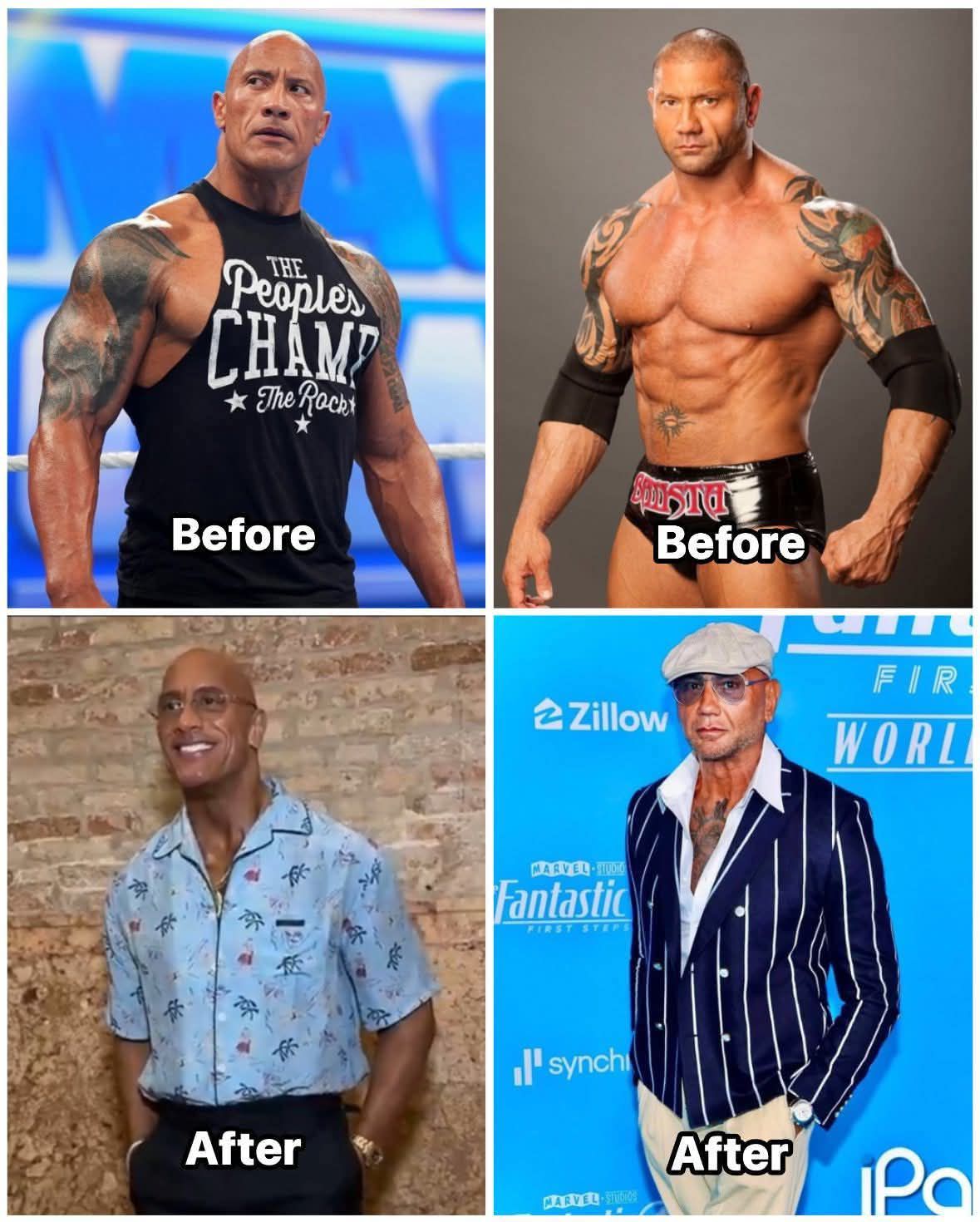 Kalemba - The Rock and Batista's transformation, just for... | Facebook