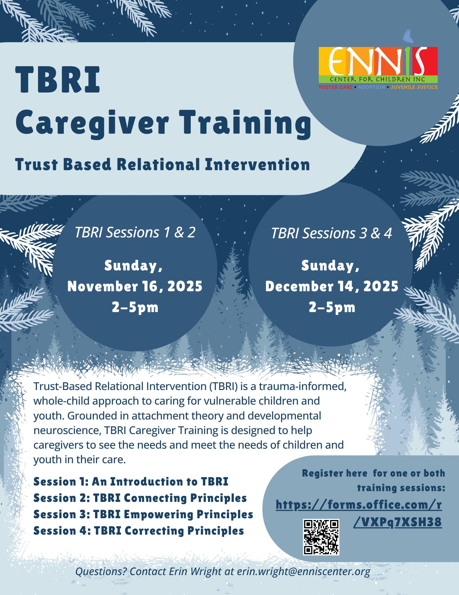 TBRI-Trust Based Relational Intervention Caregiver Training