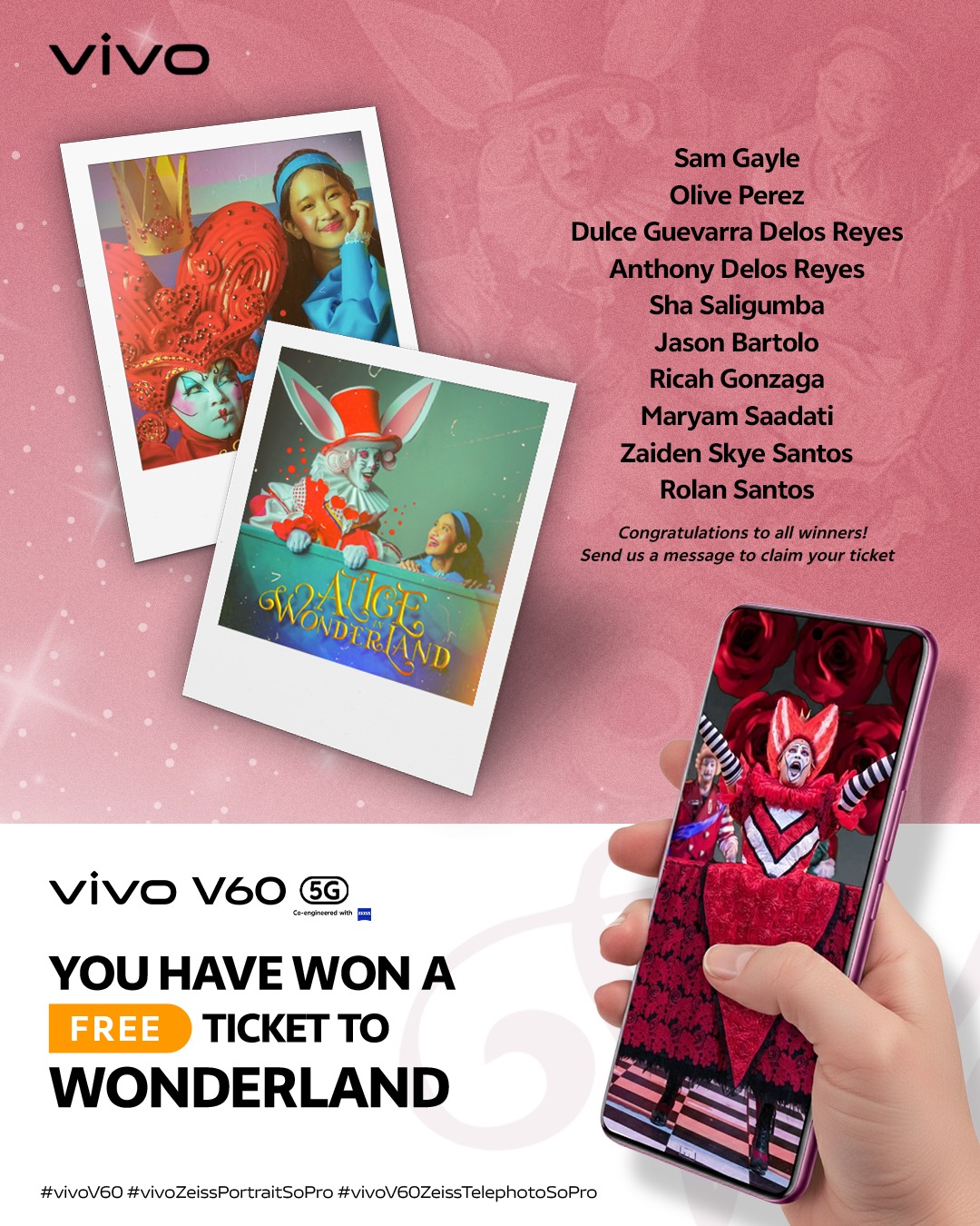 vivo - Congratulations to our Alice in Wonderland Giveaway Winner! 🎩🐇 ...