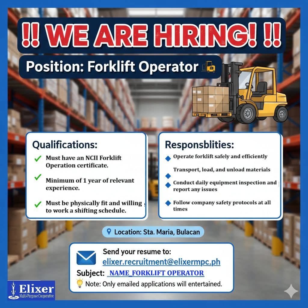 ⚡ WE ARE HIRING! ⚡... - Elixer Multi Purpose Cooperative | Facebook
