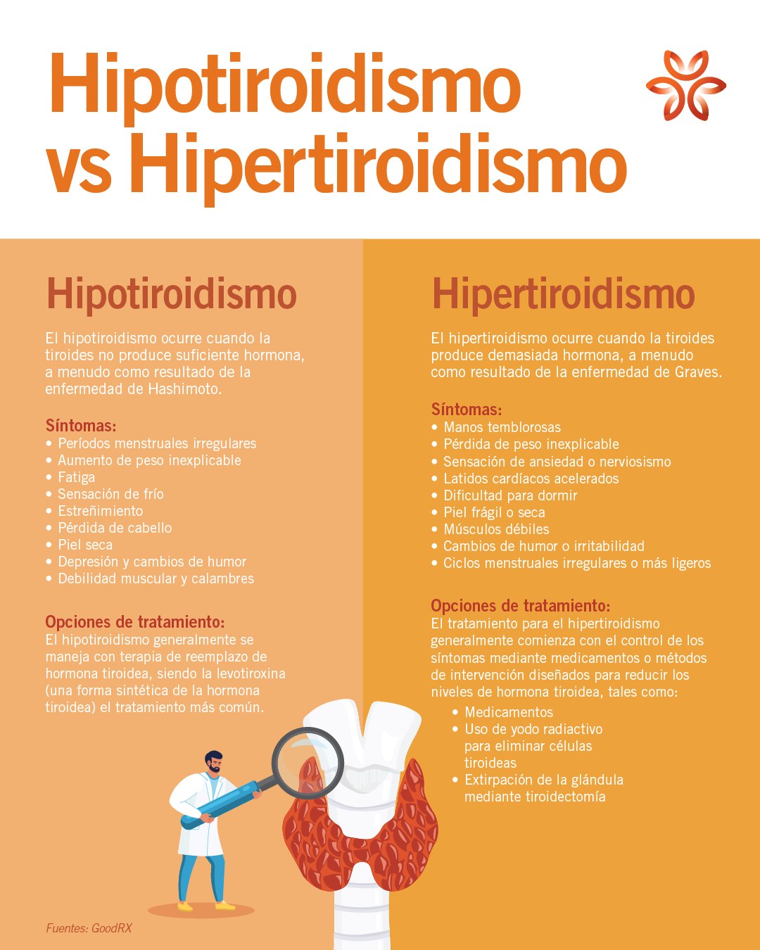 l-carnitina e hipertiroidismo La glándula tiroides puede experimentar dos trastornos comunes: hipotiroidismo. Aunque ambos ocurren cuando la glándula tiroides no funciona correctamente, estas condiciones son muy diferentes. Veamos más de cerca dos afecciones Tartrato de L-carnitina EVL Select Option:Buy 2 77R