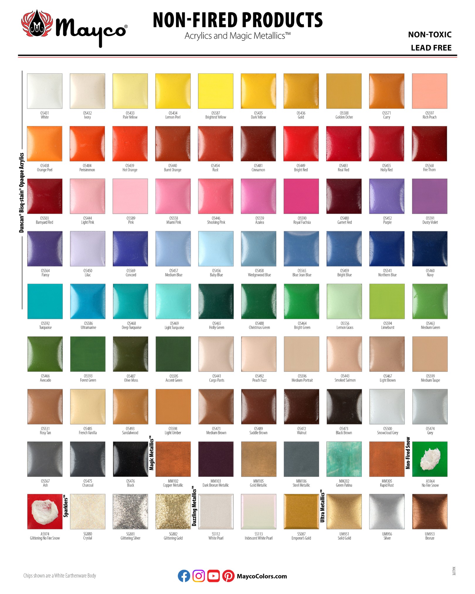 Mayco - Get a closer look at our newly merged palette of non-fired ...
