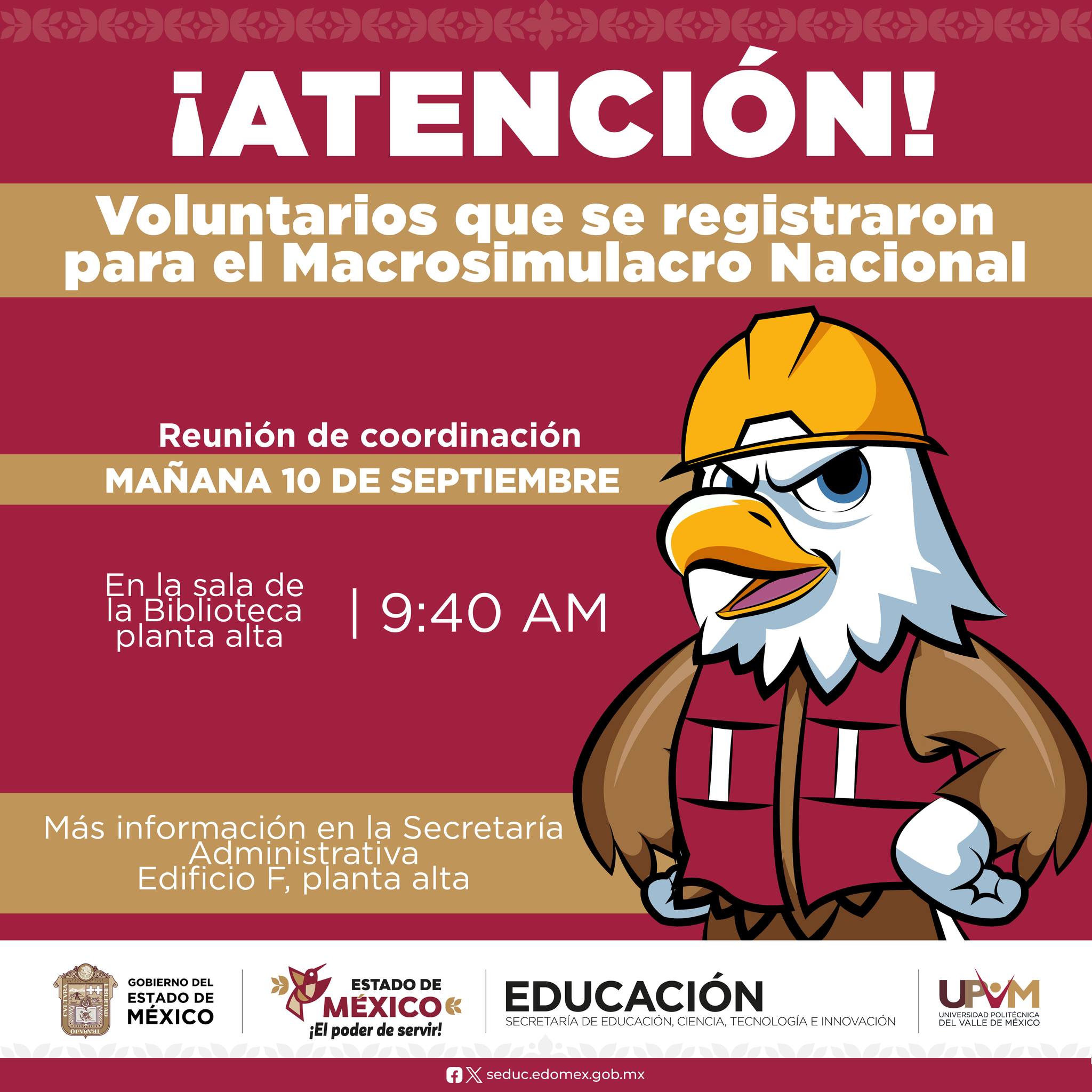 Universidad - #ComunidadUniversitaria 💚🦅 📢 ¡Atención voluntarios y ...