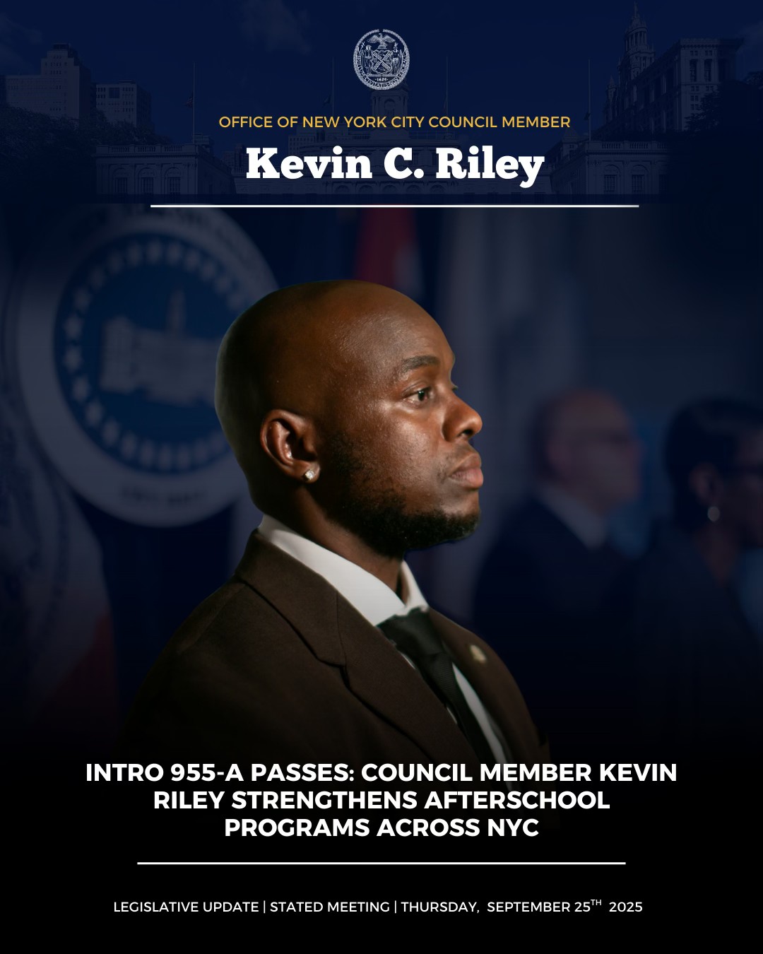 Legislative Update 🚨 I’m... - Council Member Kevin C. Riley | Facebook