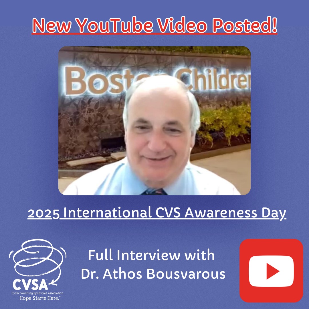 See a few videos... - Cyclic Vomiting Syndrome Association | Facebook