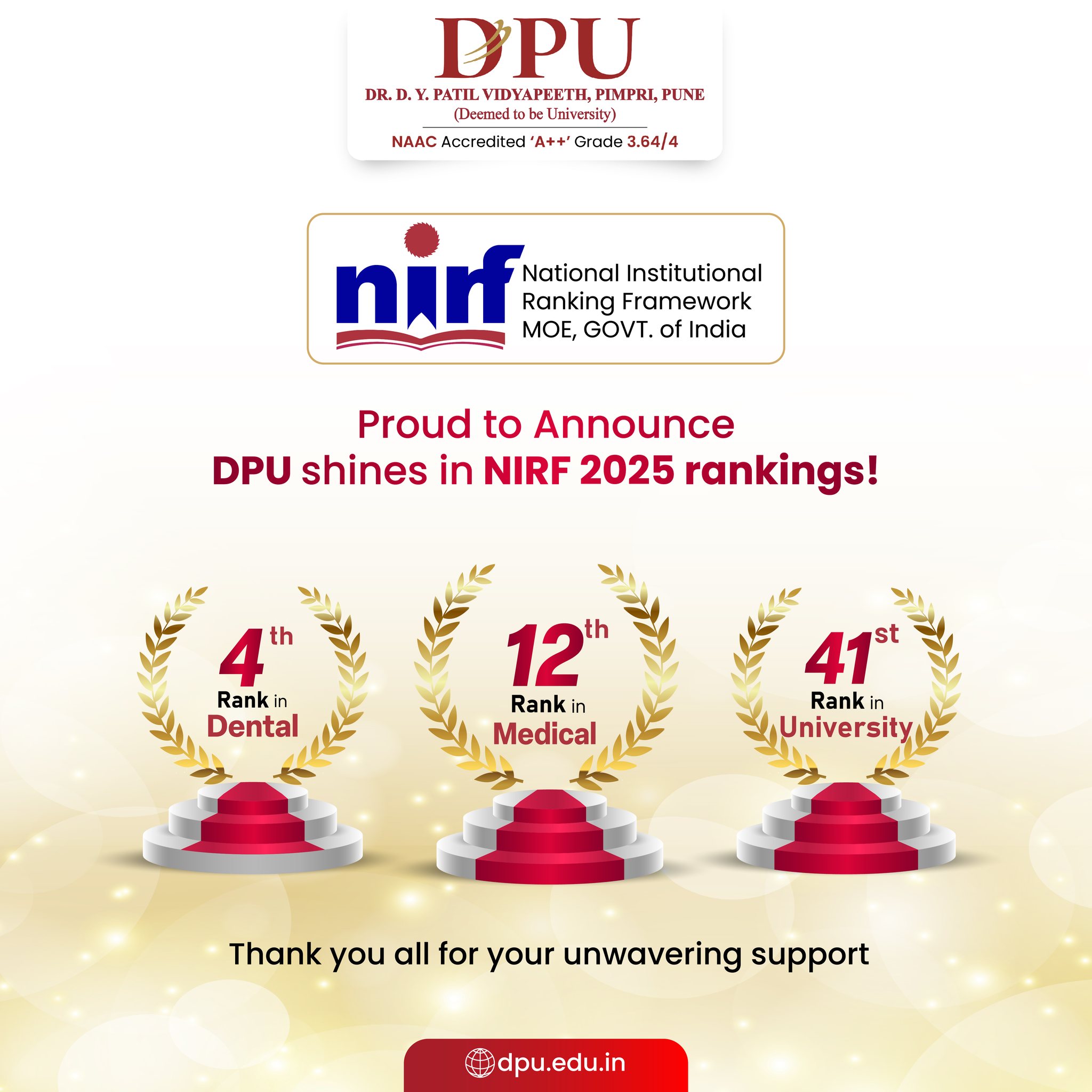 🌟 Proud Moment for... - Dr D Y Patil Vidyapeeth, Pimpri, Pune | Facebook