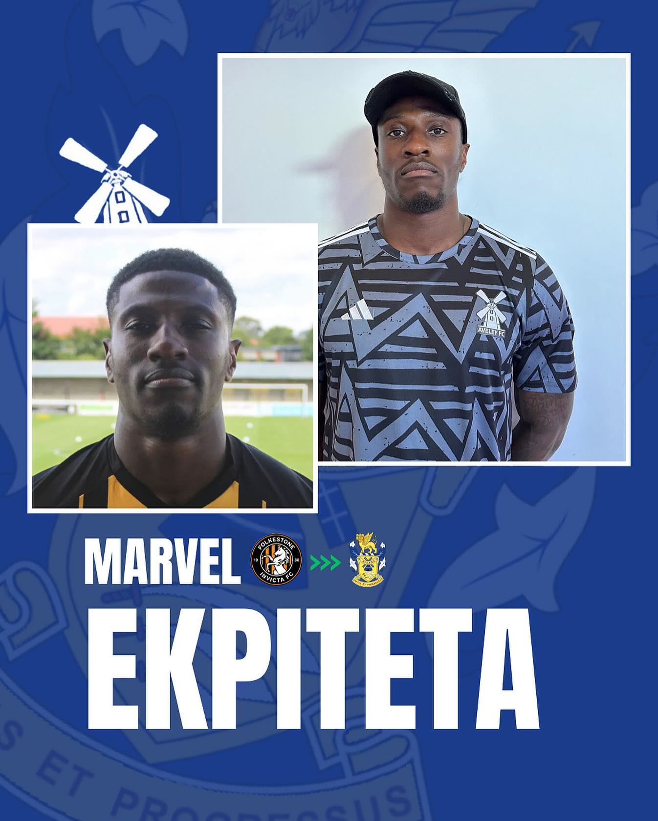 Aveley - We are delighted to announce the signing of Marvel Ekpiteta ...