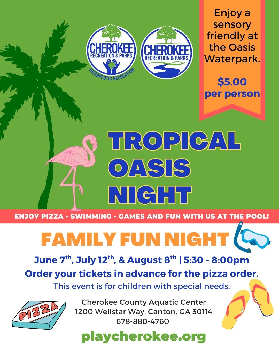 Cherokee - 🌴 Tropical Oasis Night - Family Fun for All! 🌴 Join us for a ...