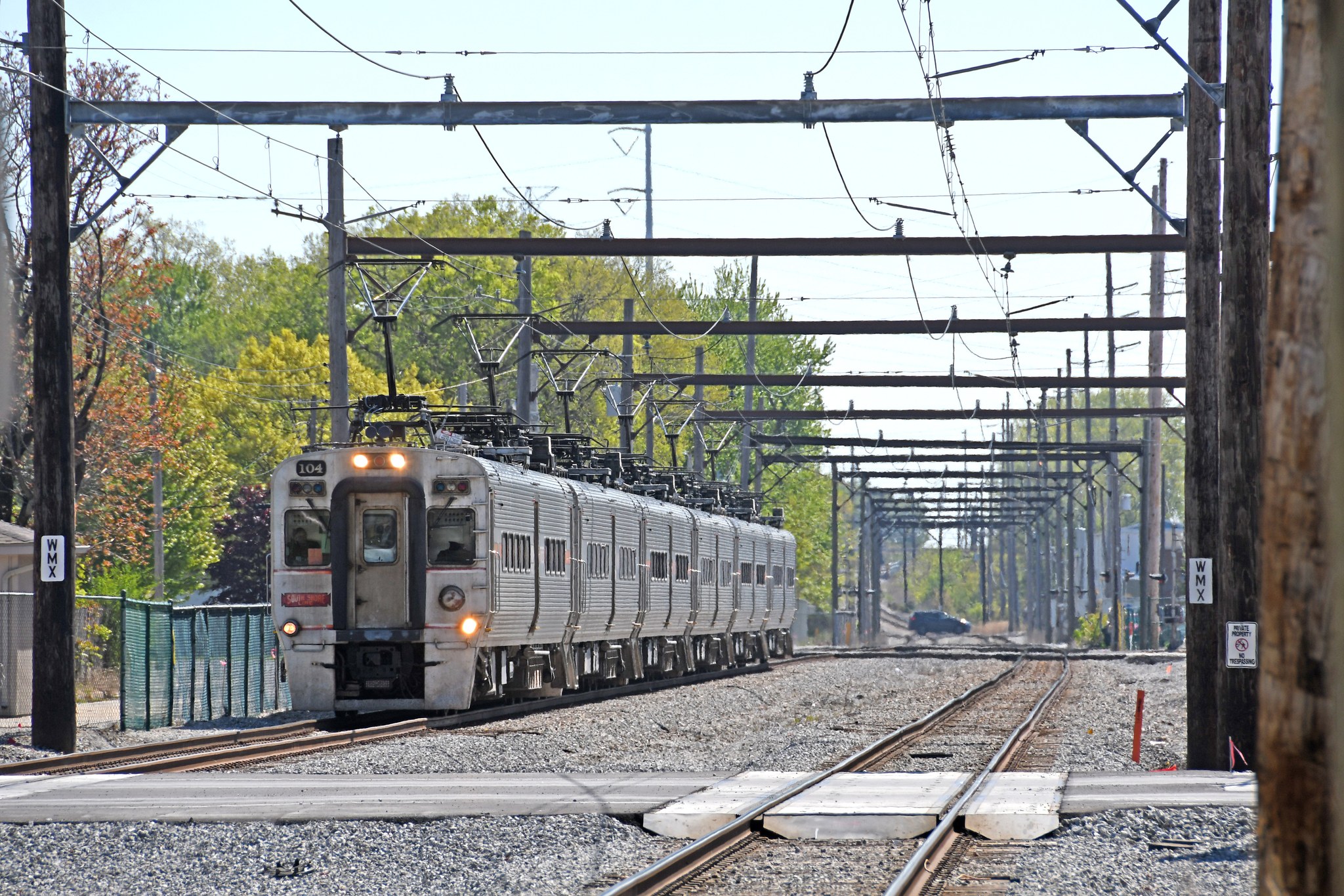 First - Train 608 passing the site of the former Hammond Station ...