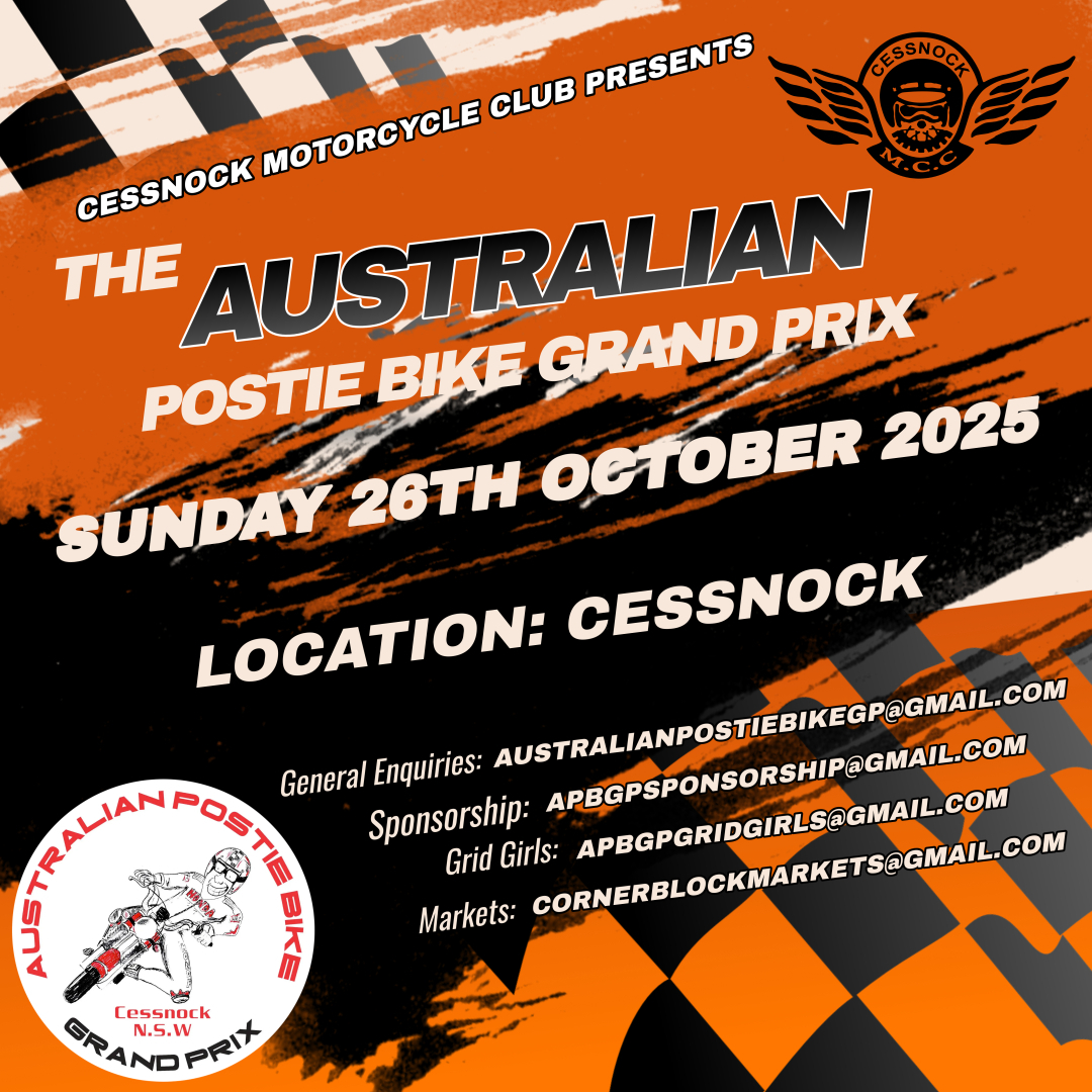 Australian - 🏁 Get Ready, Cessnock! The 2025 Australian Postie Bike ...