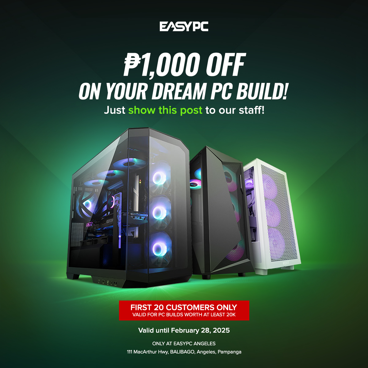 EASY PC Angeles - Get P1000 discount off your PC build.... | Facebook
