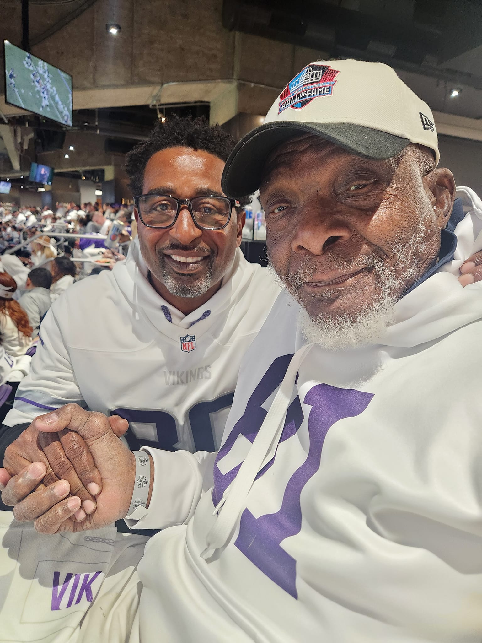 Carl - Enjoying this reunion with a fellow Vikings Hall of Famer at the ...