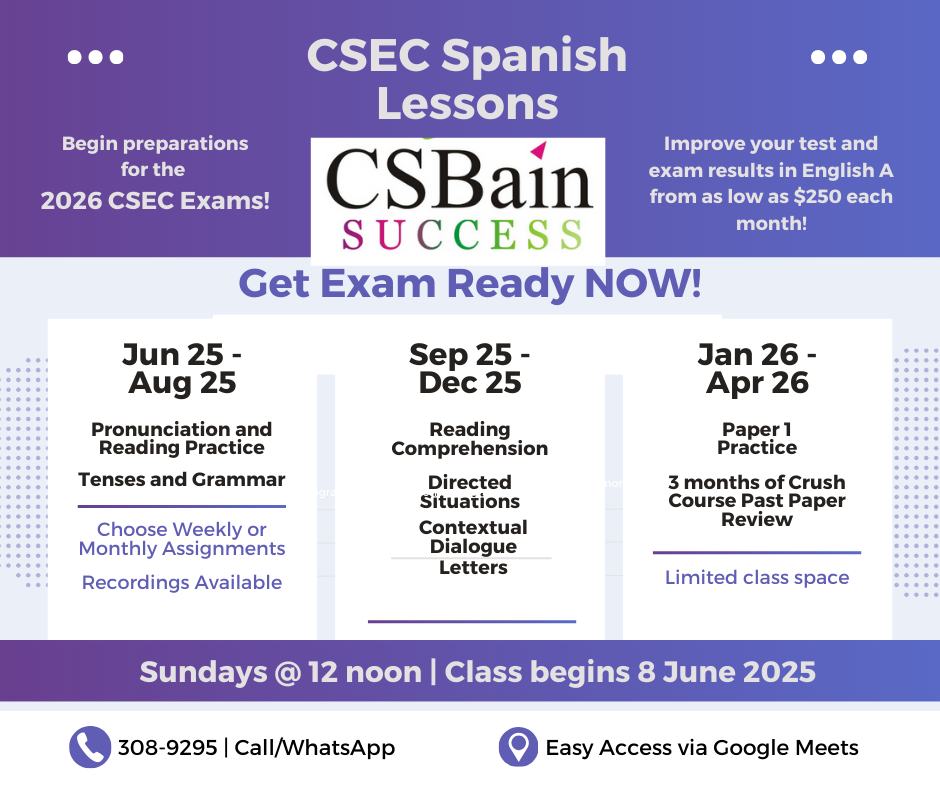 CSBain - 🏆Get Exam Ready for CSEC Spanish 2026 Exams! 🏆 Start in June ...