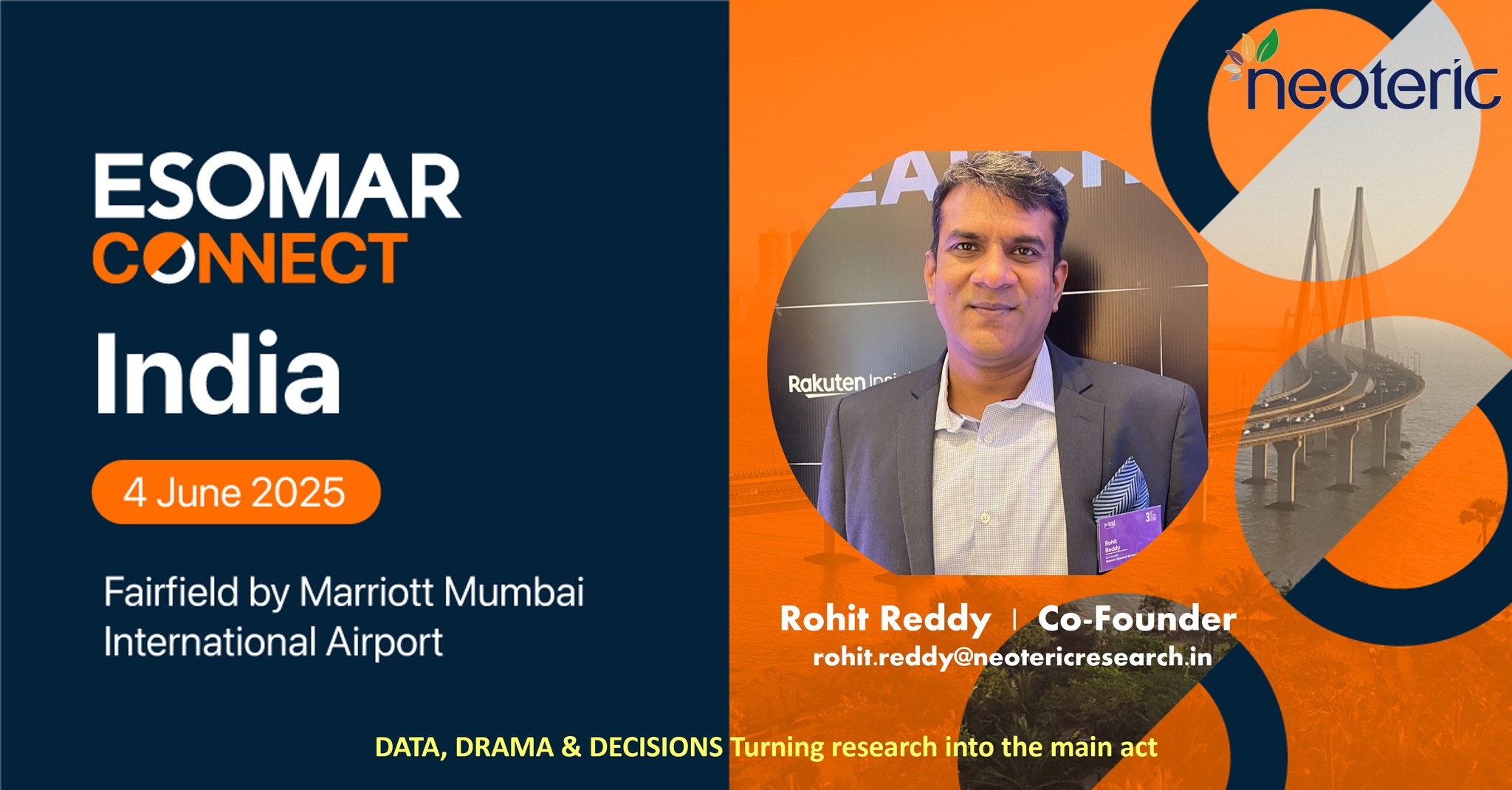 Neoteric - 🎉 Meet Our CEO at #ESOMARConnect India! 🇮🇳 We’re proud to ...