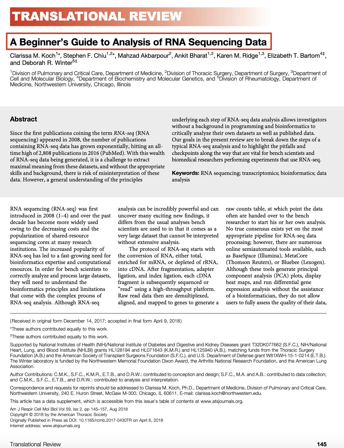 Dr. - 🔬 New to RNA-Seq? Explore “A Beginner’s Guide to Analysis of RNA ...