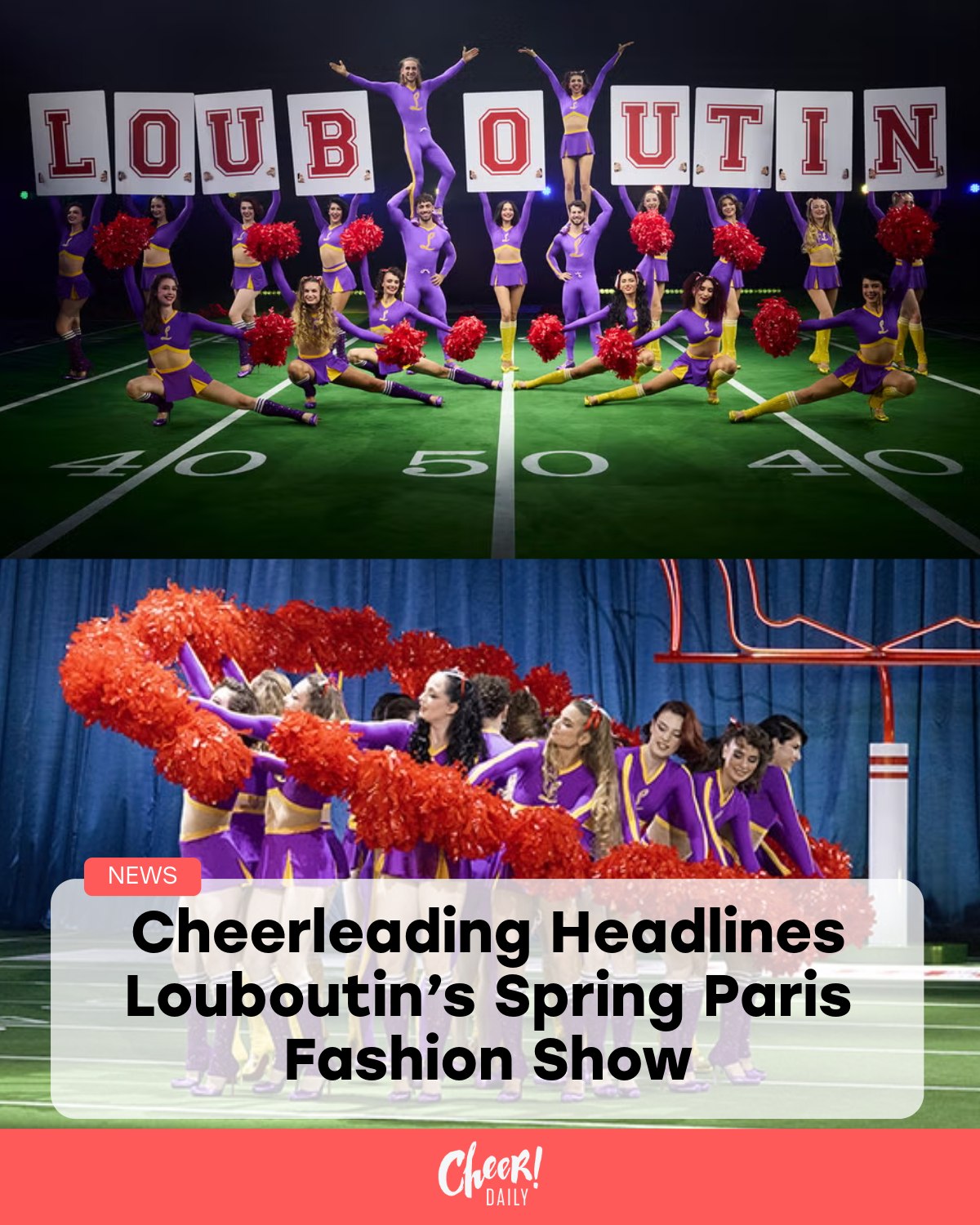 Cheer - Louboutin turned Paris Fashion Week into a homecoming-style ...