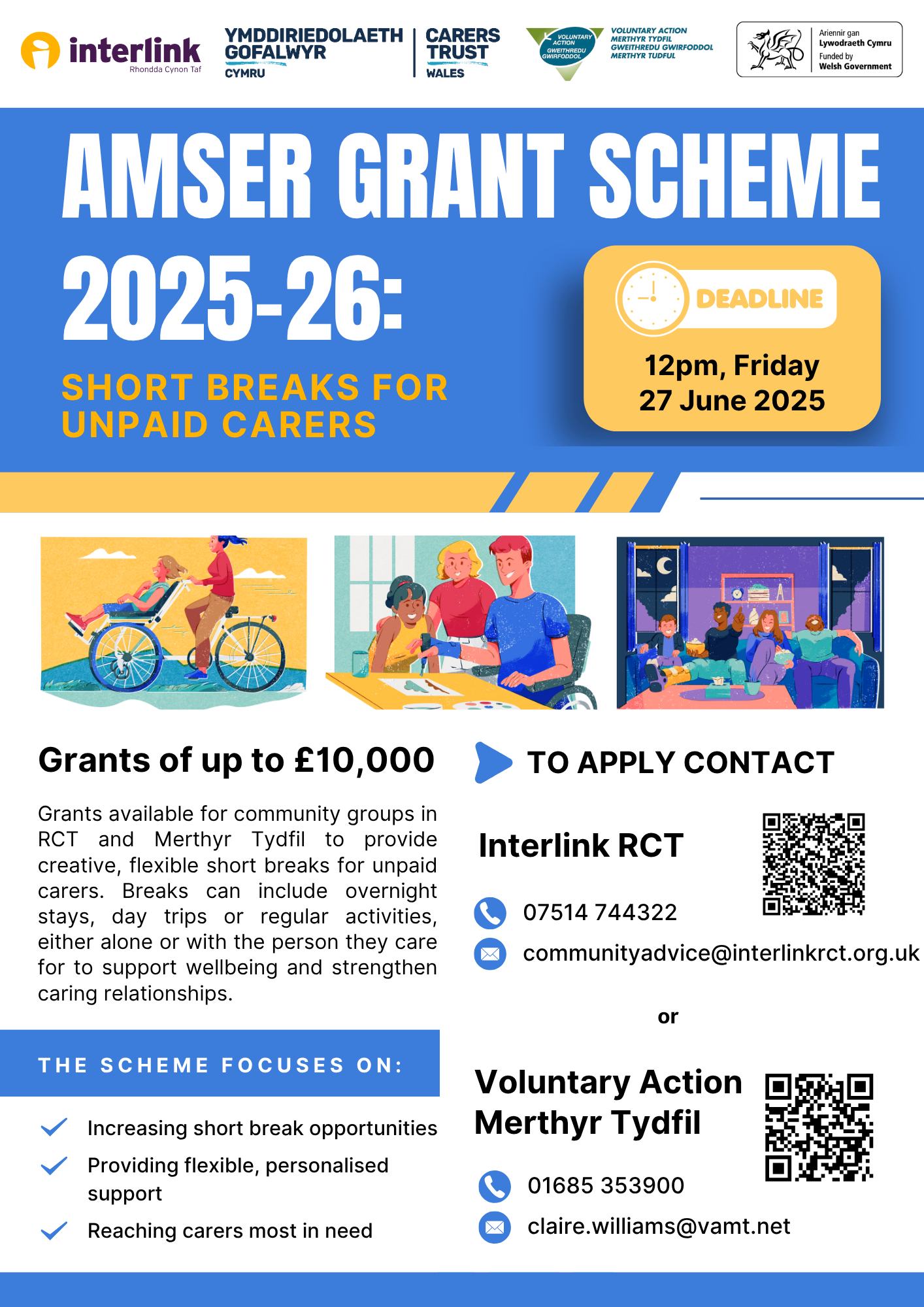 Interlink - Amser Grant Scheme 2025–26 – Short Breaks for Unpaid Carers ...