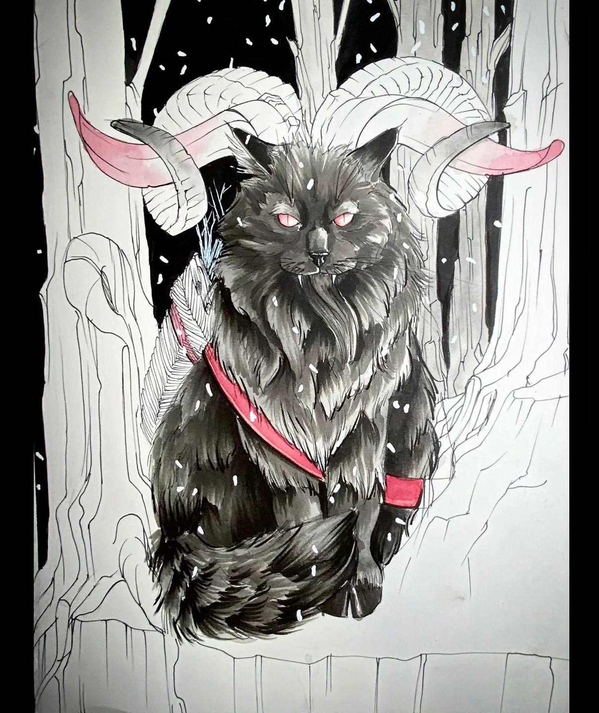 Erin Garey - Inktober/Drawlloween Day 15: Hel and Garmr The Norse ...