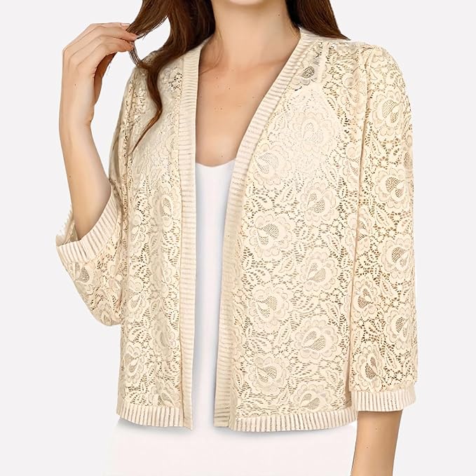 Boléro Femme Court Chic Élégant – Cache-Épaules Léger Pour Robe Soirée Mariage Cérémonie Plage Été