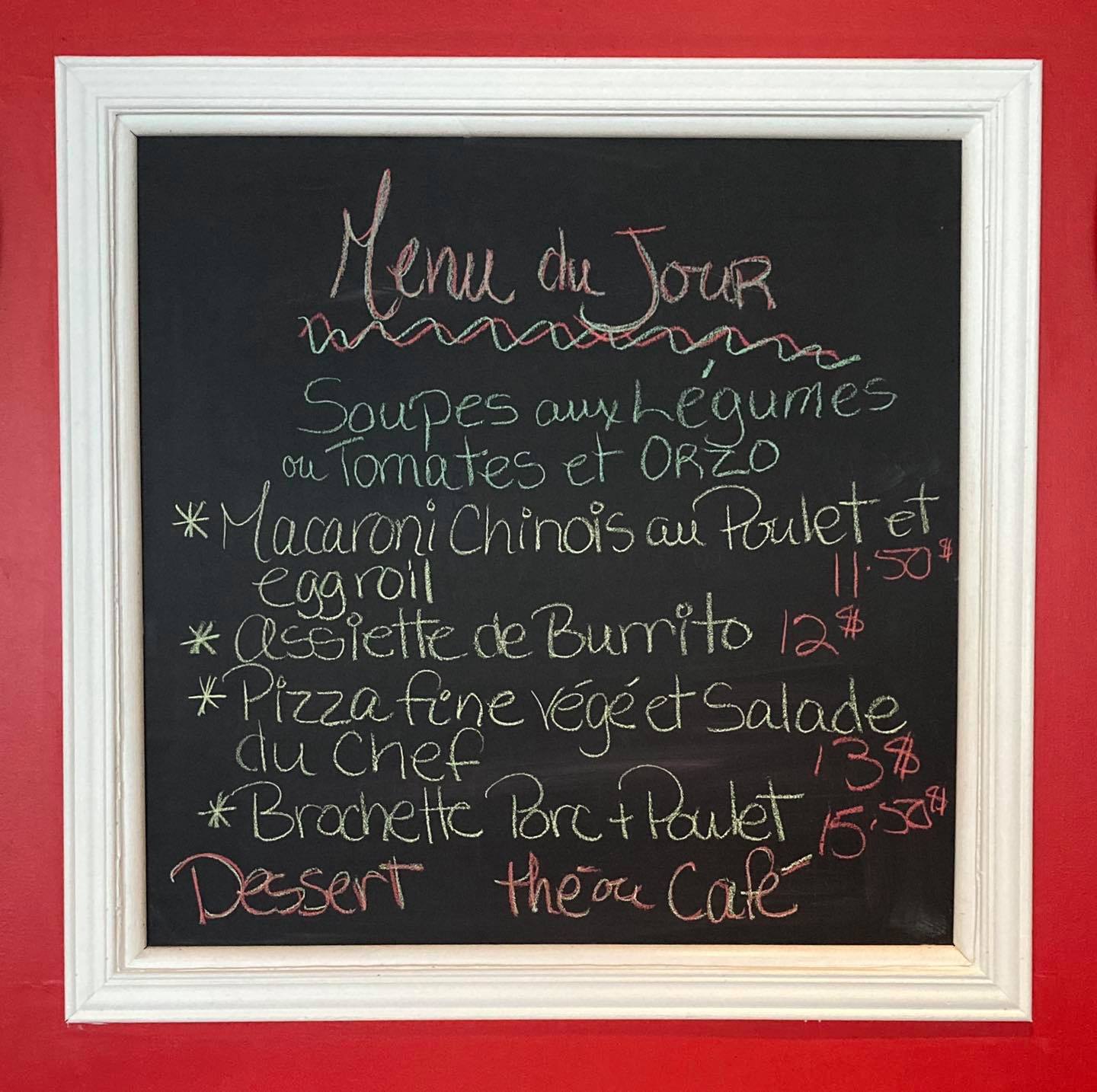 Restaurant le Toit Rouge - Bon mardi, Voici notre menu midi du jour ...