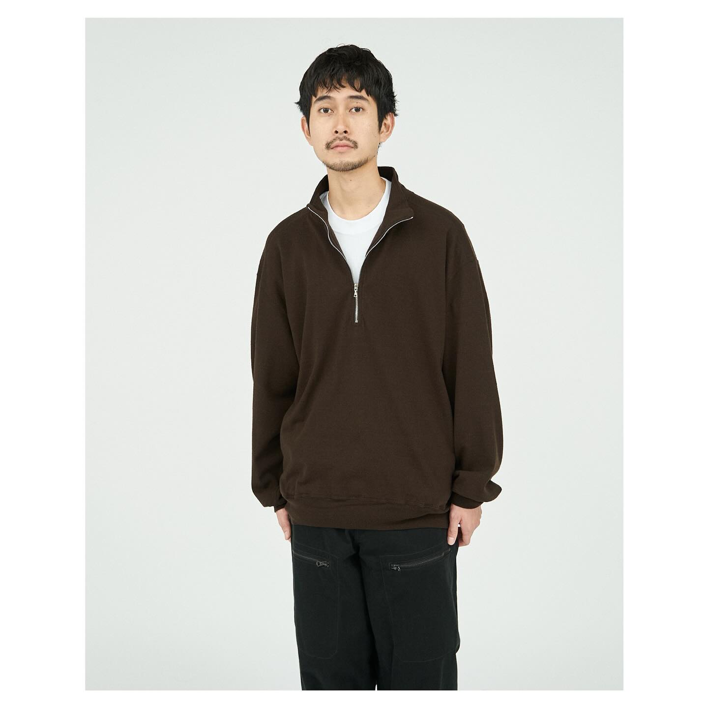 blurhms “Co/Silk Nep Half-Zip” 独特のネップ感を出したコットンと 
