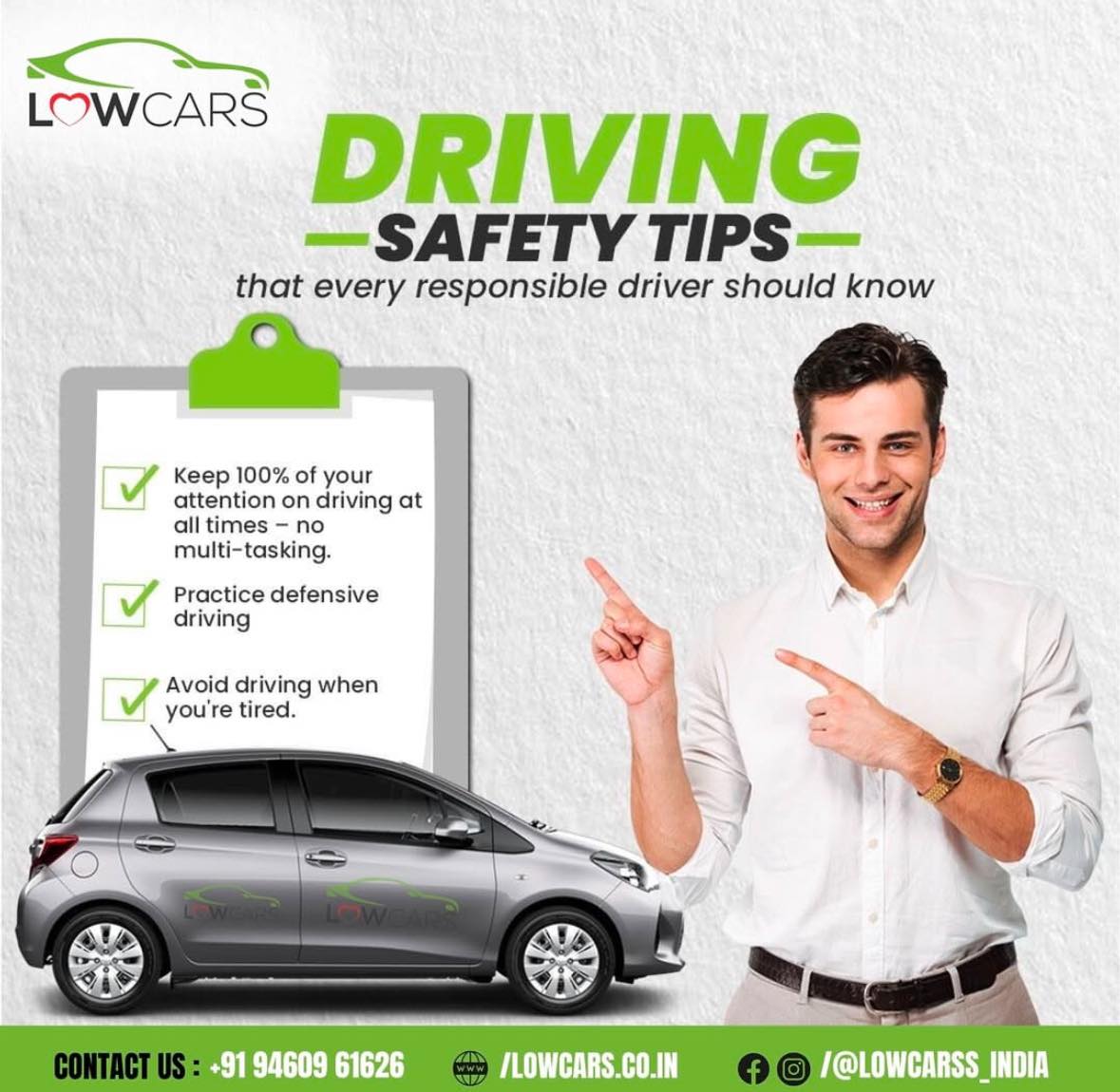 Lowcars - 🚗 Here are essential driving safety tips every responsible ...