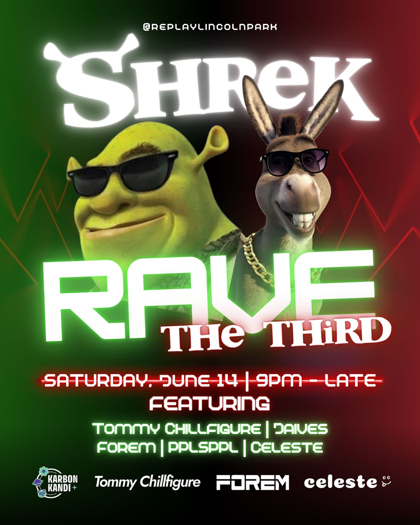 Replay - Shrek Rave the Third is coming to Replay on Saturday, June 14 ...