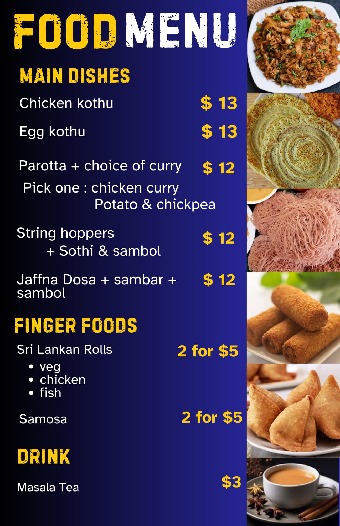 Robi’s Kitchen - 🚨 Check out the MENU for the 17th and... | Facebook