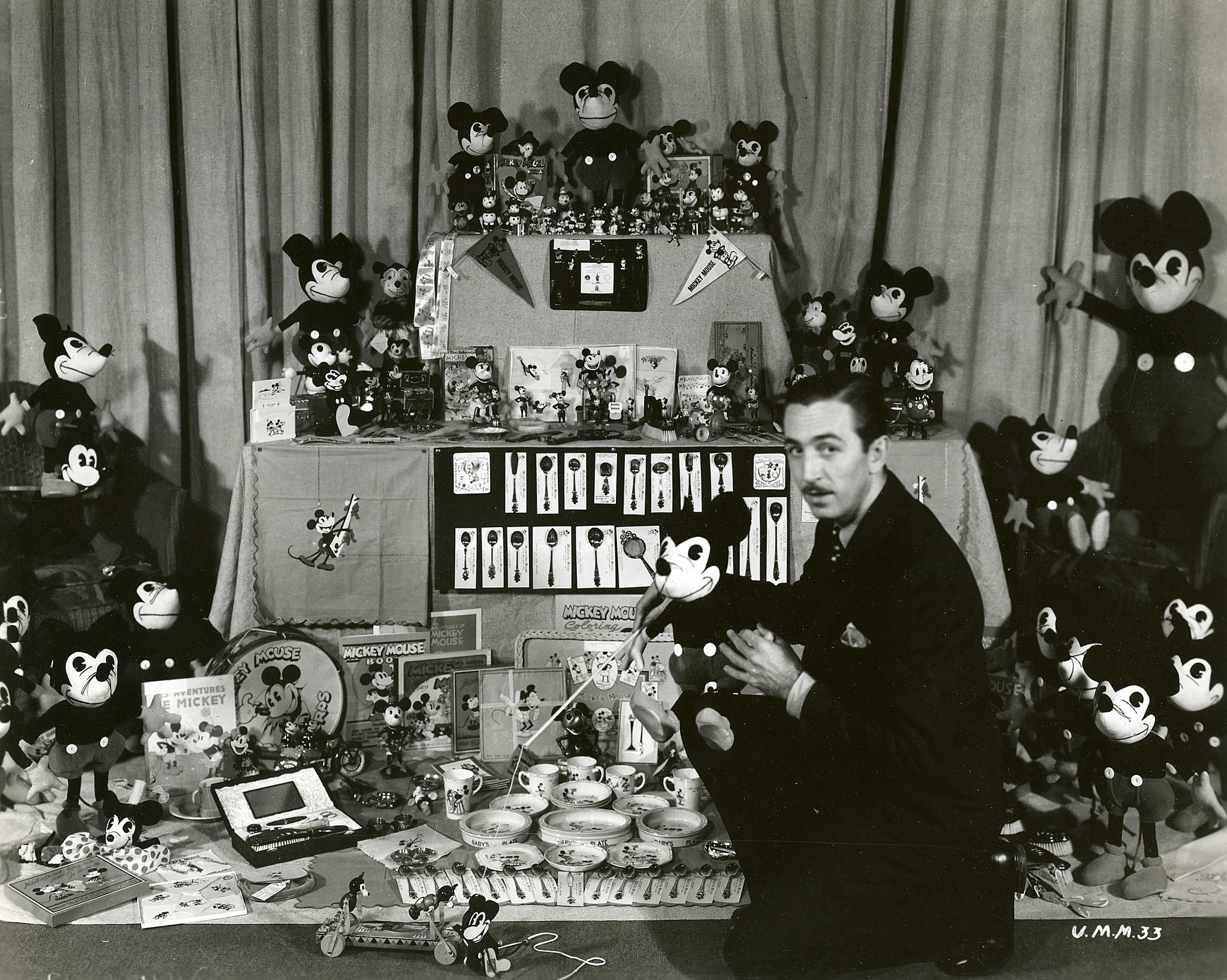 Historical Photo of Original Mouseketeers at Walt Disney Studios 