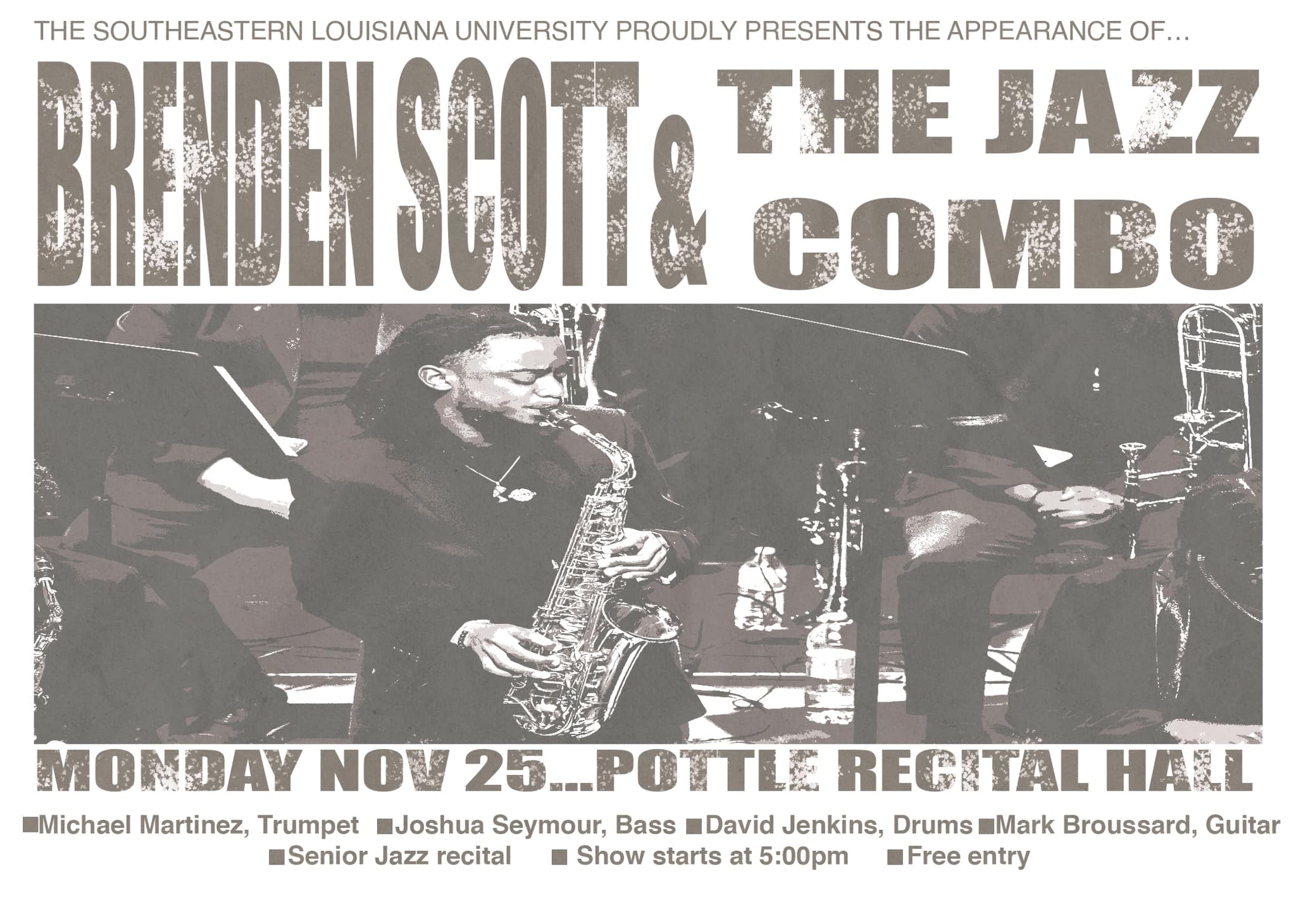 Southeastern - Tune in at Brenden Scott’s Senior Jazz Recital this ...