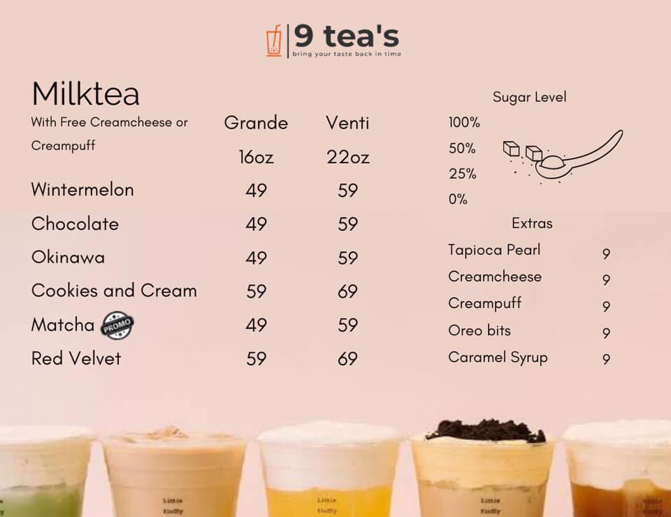 9 tea's - Our menu is out ! Choose your favorites now and...