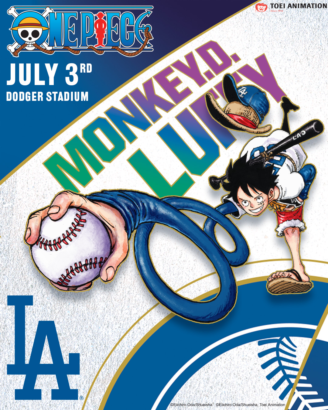Dodgers One Piece Night 2026 features exclusive Luffy Don!! card