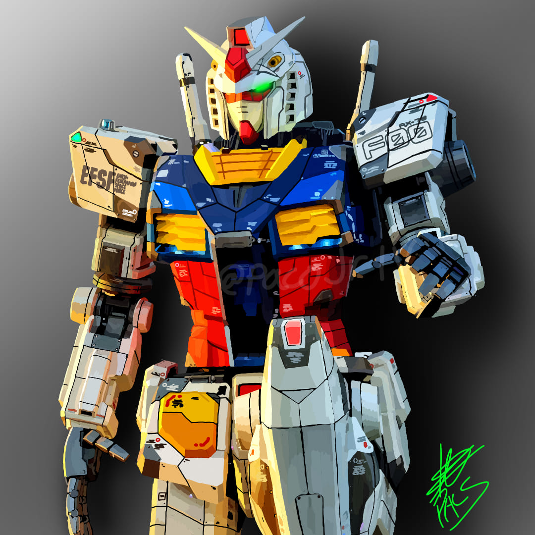 RX-78-01/Prototype (ZeroHito) Gundam Illustration by