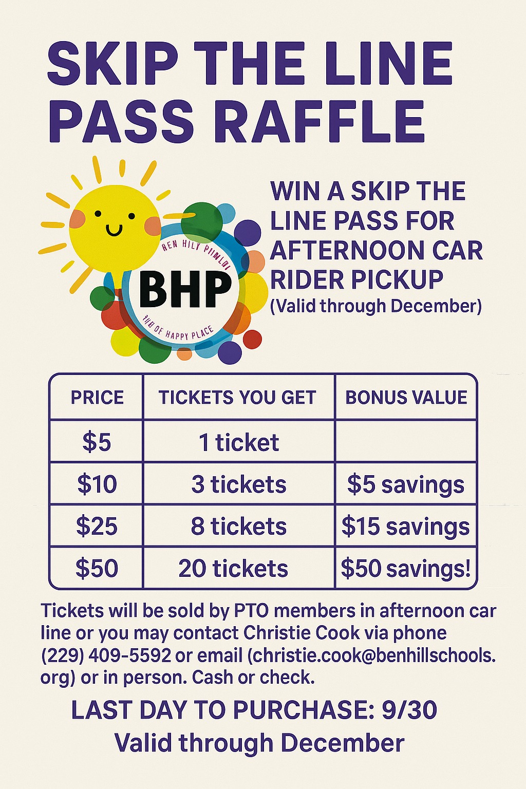 The date for PTO's fundraiser... - Ben Hill Primary School | Facebook