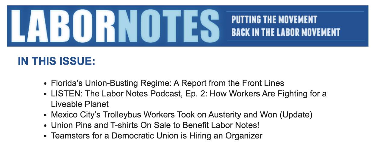 Labor - The Labor Notes Troublemakers Dispatch, 3/21📝 Don't miss the ...