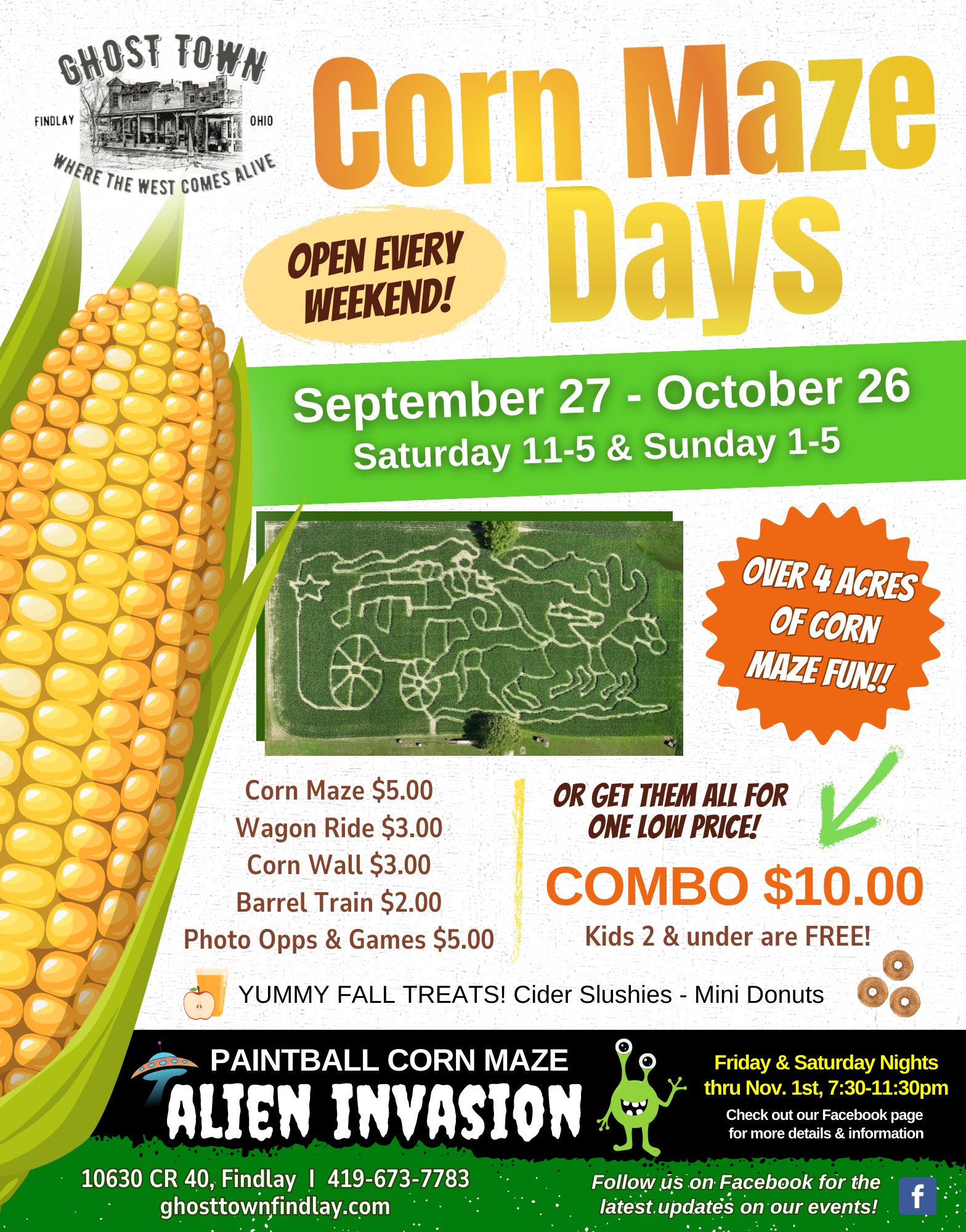 Ghost - FALL HAS ARRIVED 🍂 Join us this weekend at Ghost Town Findlay ...